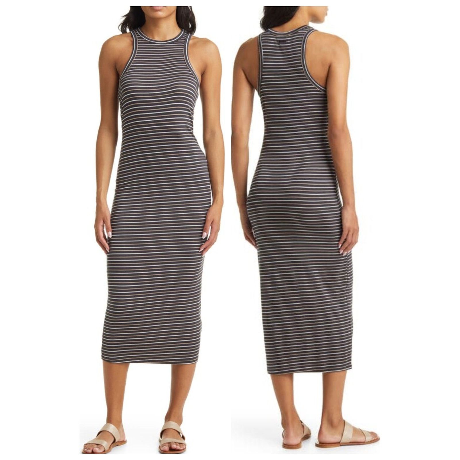 Billabong NEW Billabong Young Love Stripe Sleeveless Midi Dress Small Size S / US 4 / IT 40 - 1 Thumbnail