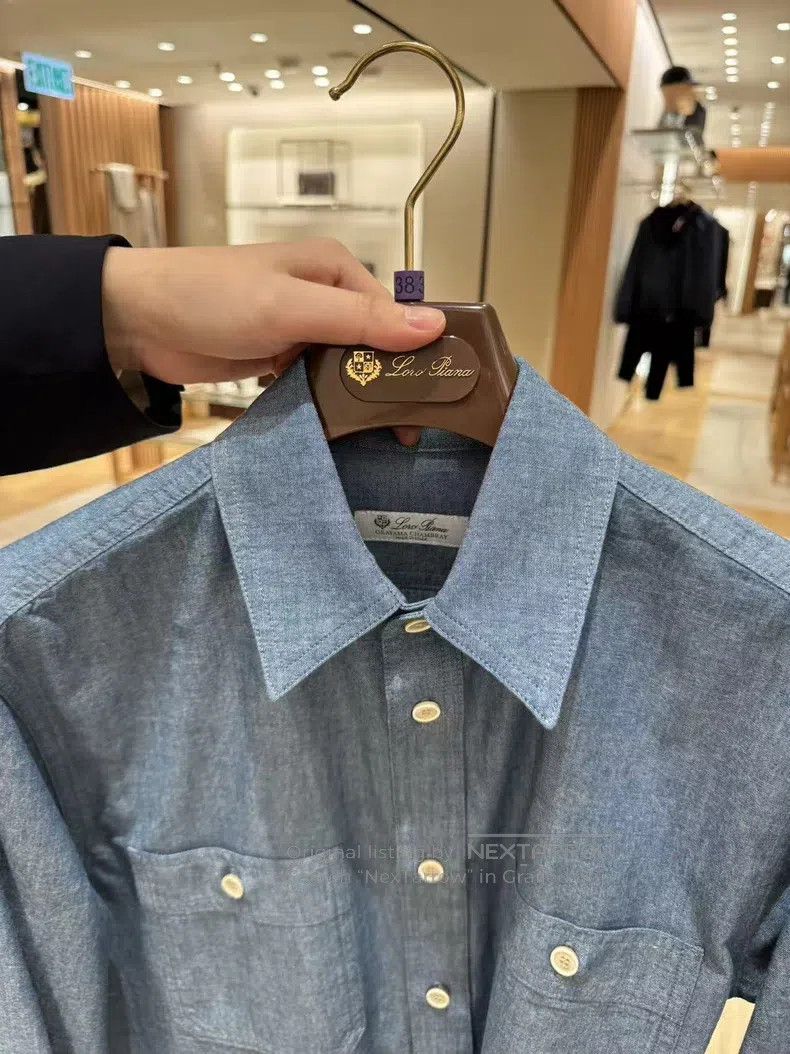 Loro Piana Loro Piana FW25 women's blue shirt Size XS / US 0-2 / IT 36-38 - 2 Thumbnail