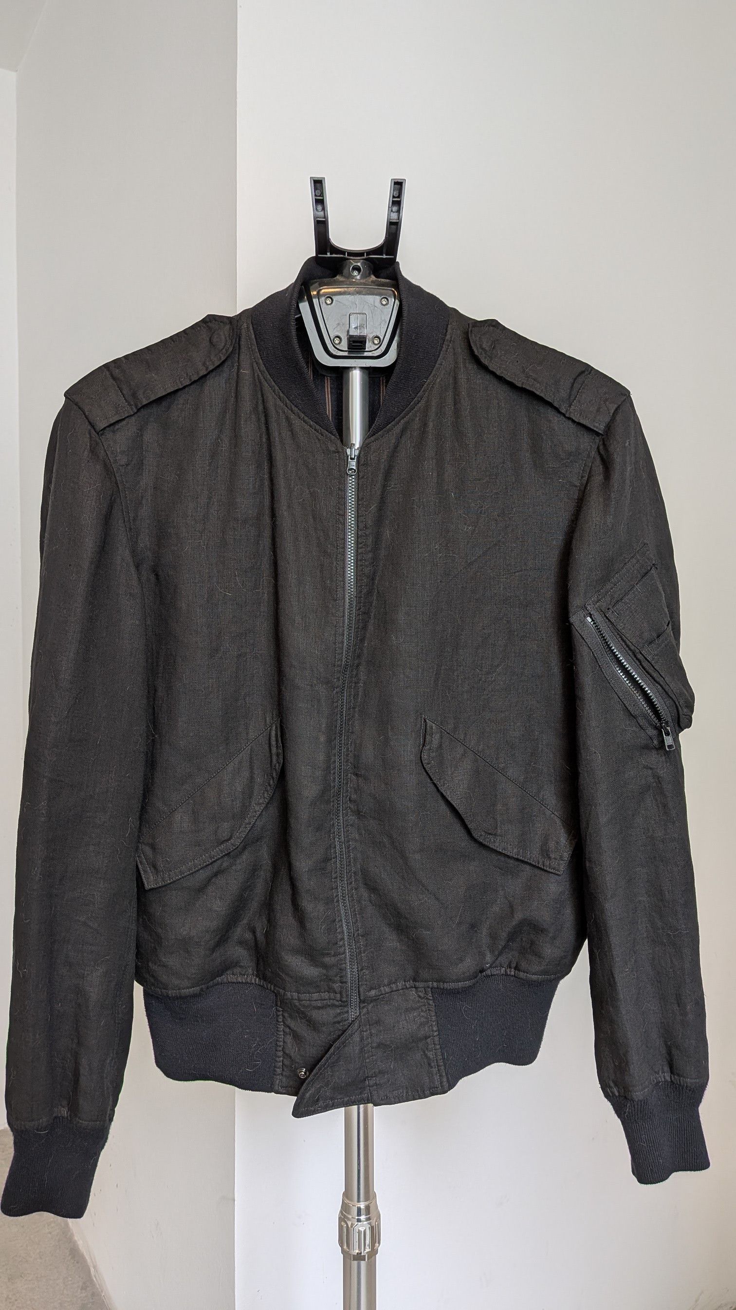Yohji Yamamoto Yohji Yamamoto Pour Homme Linen Bomber Size US M / EU 48-50 / 2 - 1 Thumbnail