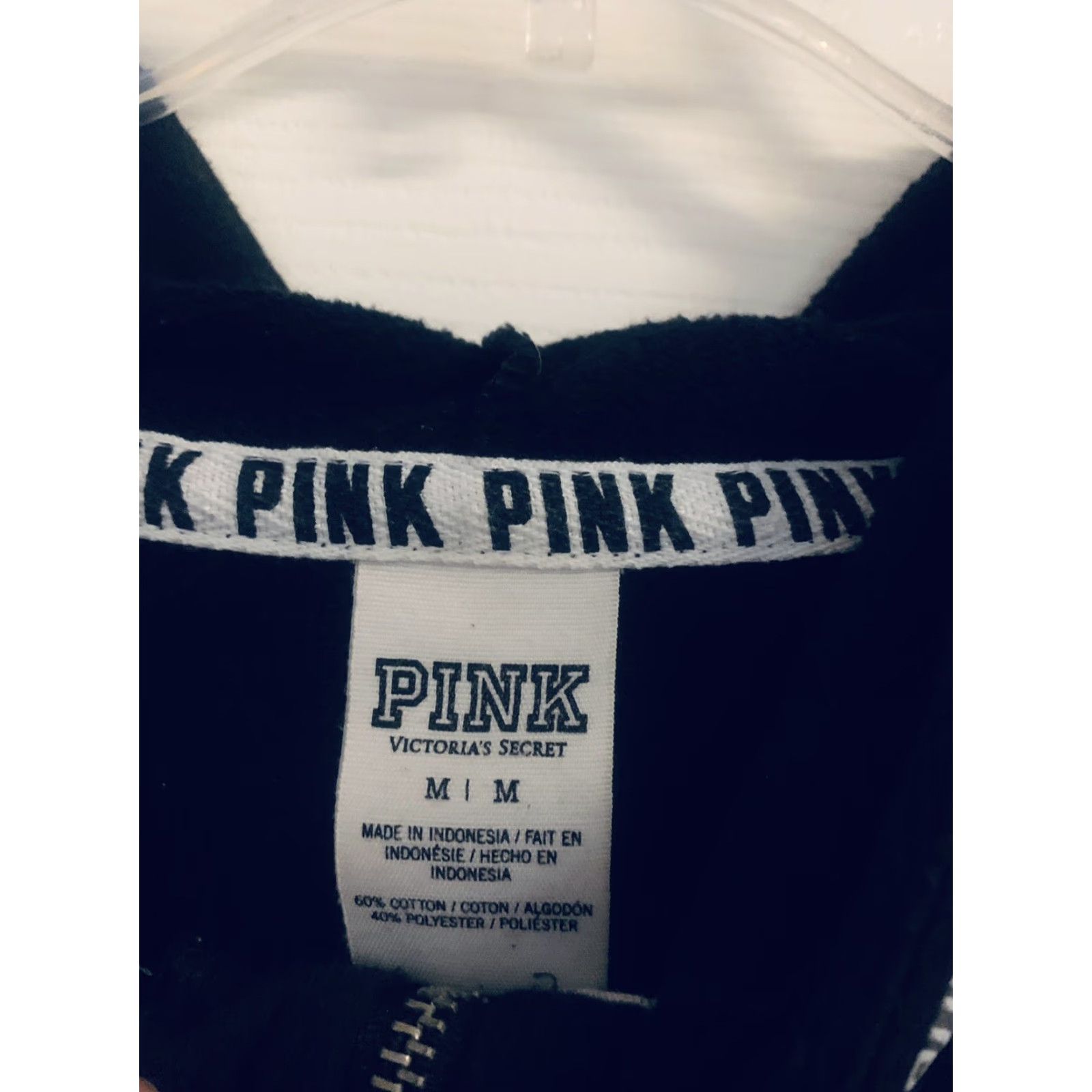 Pinko PINK Sweater Womens M Medium 3/4 Zip Black Long Sleeve Collared Pullover Regular Knit Fleece Vintage No Size M / US 6-8 / IT 42-44 - 3 Thumbnail