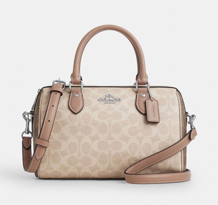 Coach Rowan Satchel Bag In Blocked Signature Canvas CW377 Size ONE SIZE - 6 Thumbnail