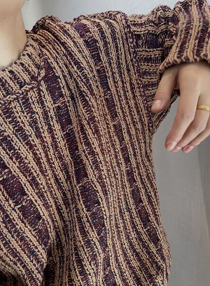 Japanese Brand × Vintage Reversible retro y2k cable knit sweater knitwear jumper Size US L / EU 52-54 / 3 - 6 Thumbnail