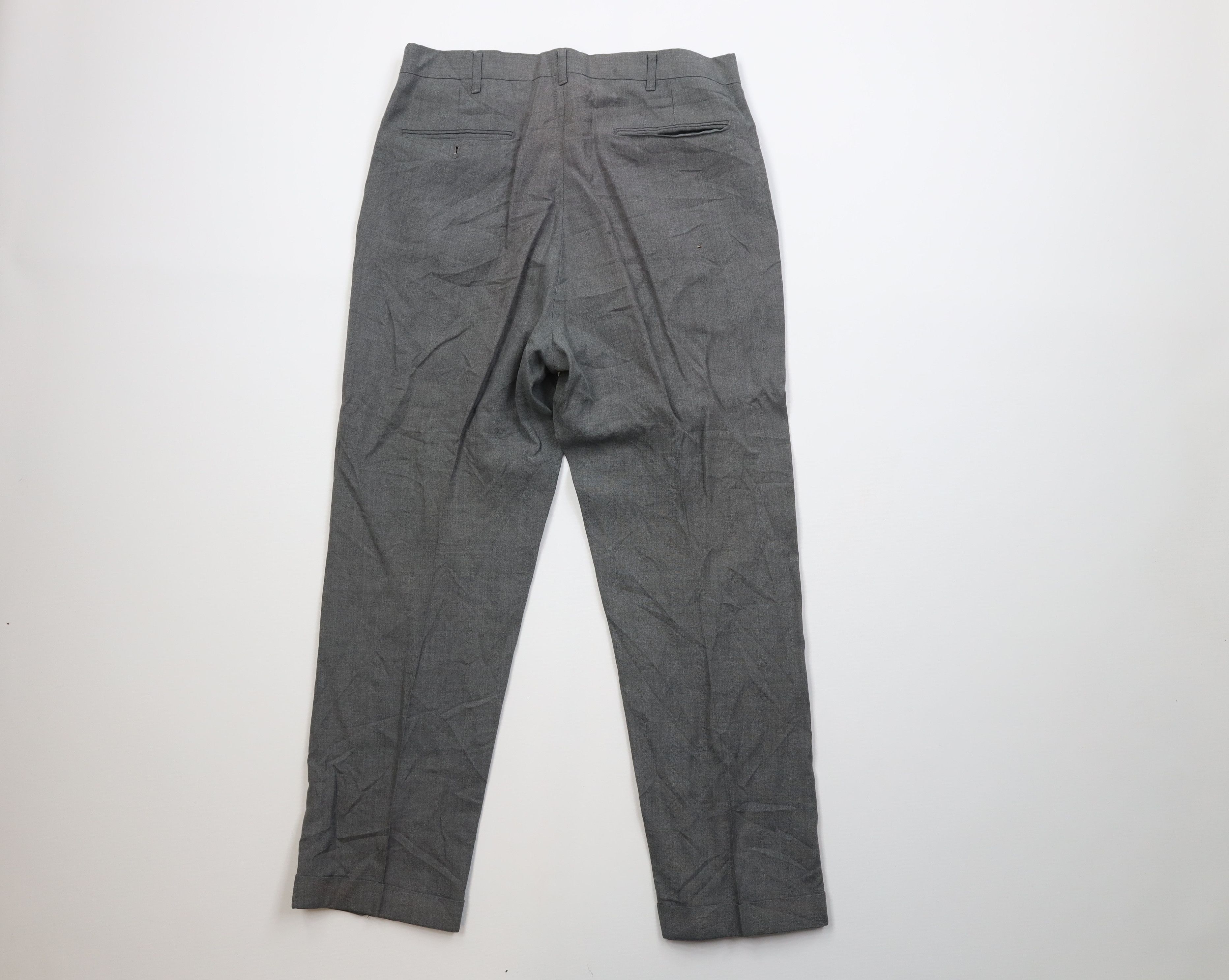 Vintage Vintage 60s 70s Streetwear Wool Knit Chino Pants Gray USA Size US 32 / EU 48 - 9 Thumbnail