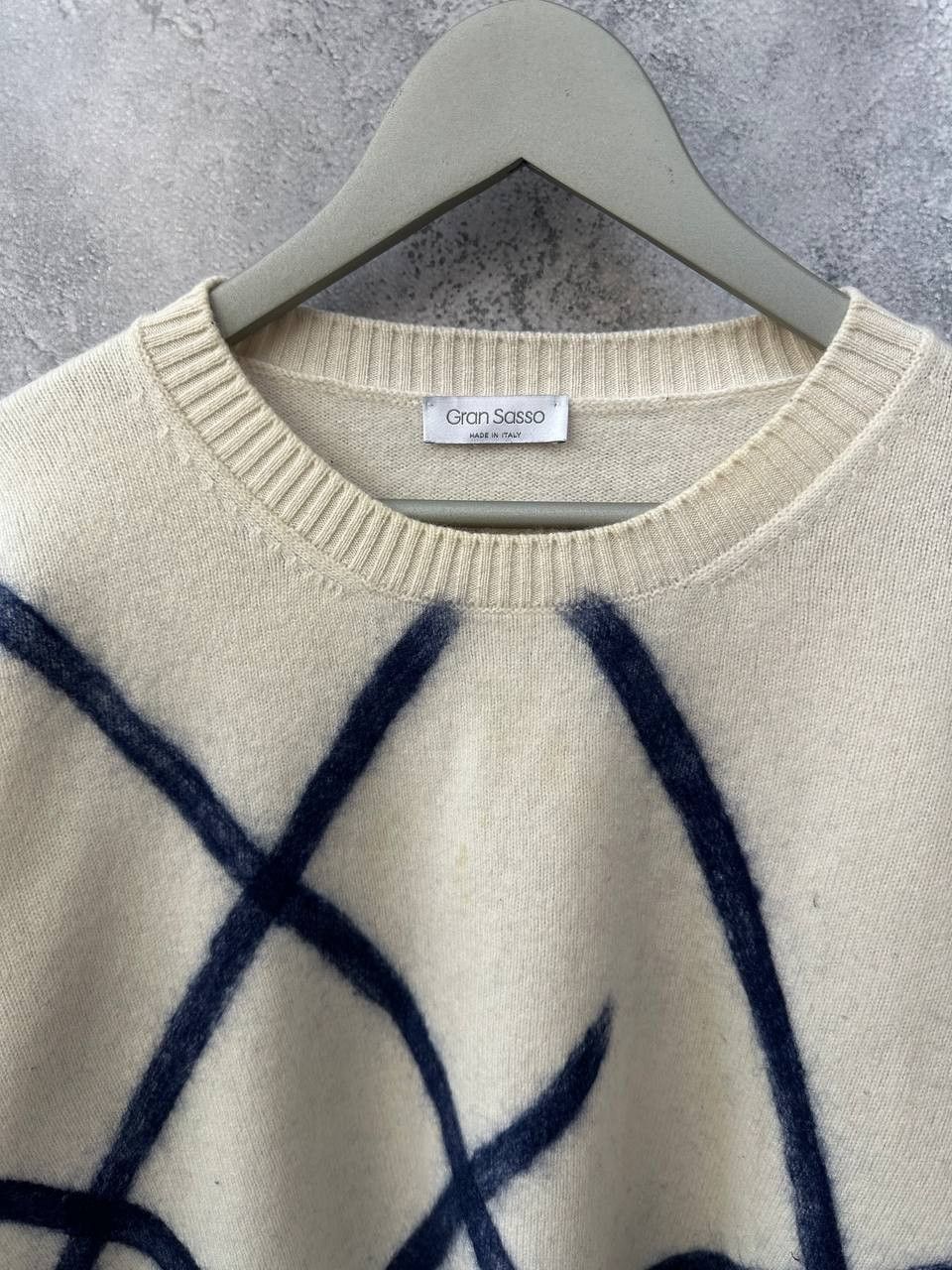 Gran Sasso Gran Sasso Wool Cashmere Blend Stripes Oversized Sweater Size L / US 10 / IT 46 - 5 Thumbnail