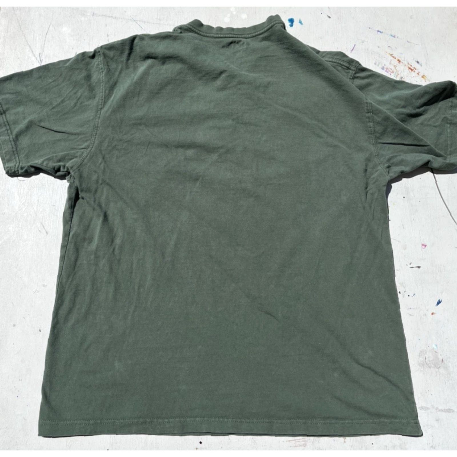 Vintage Key Brand T-Shirt Green Solid XL Relaxed Workwear Logo Henley Button Men Size US XL / EU 56 / 4 - 7 Thumbnail