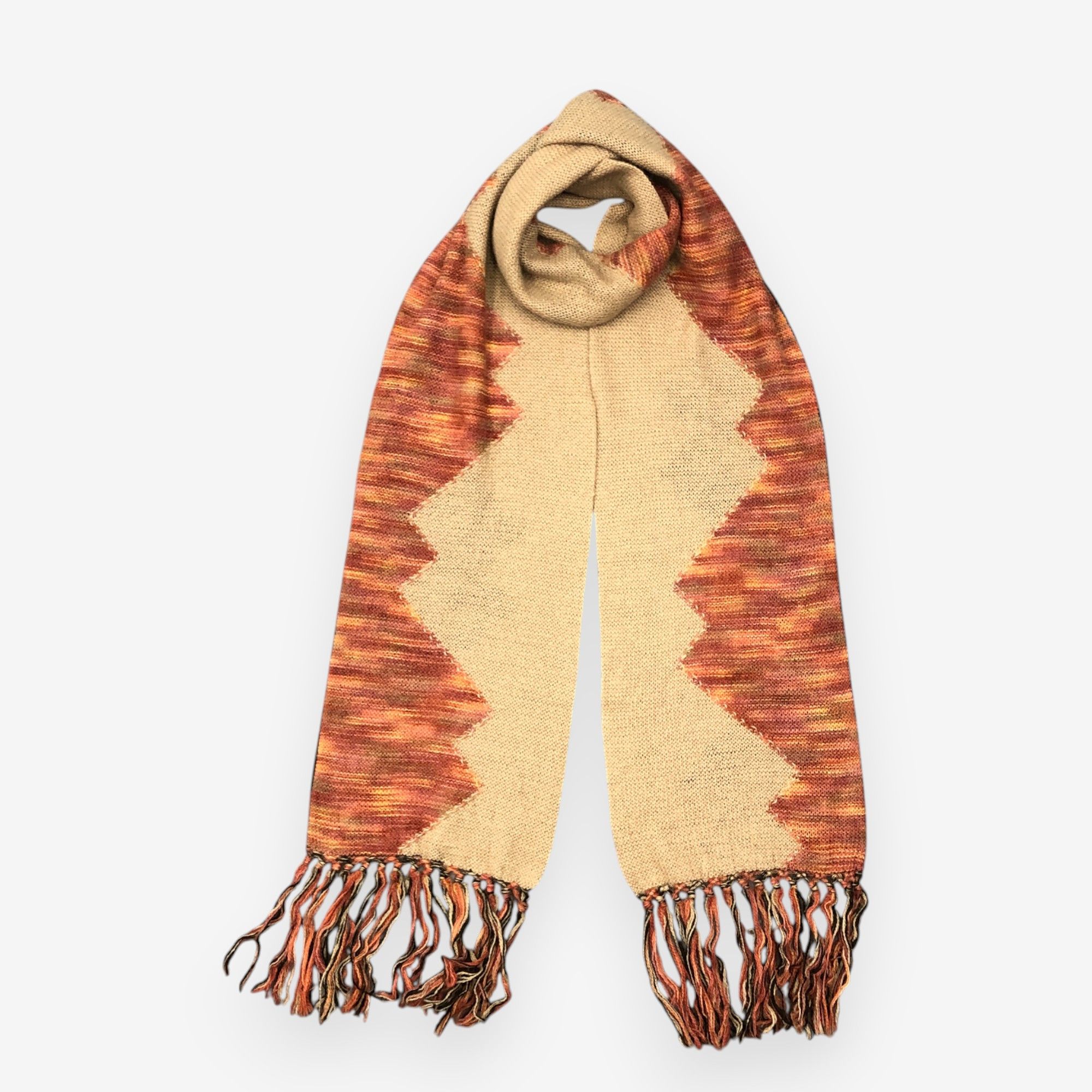 Japanese Brand Vintage Alpaca Scarf Muffler Wool Winter Fringe Scarves Size ONE SIZE - 1 Thumbnail