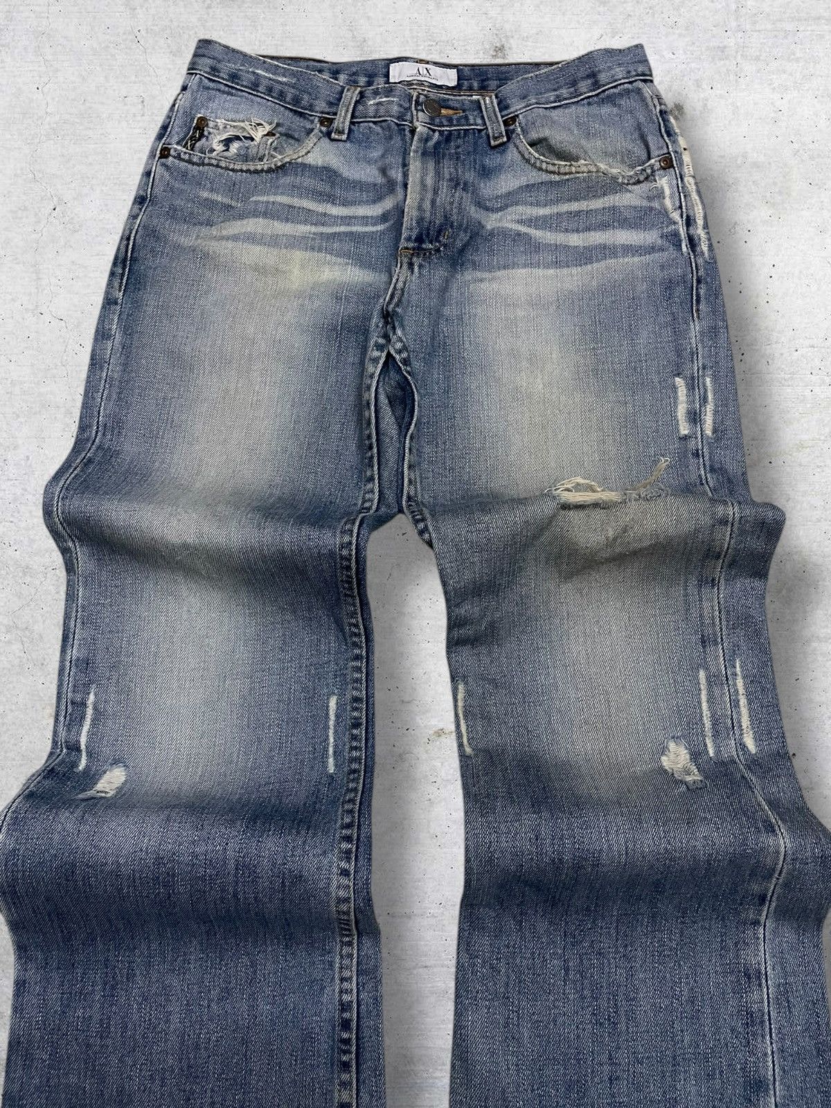 Armani Exchange VINTAGE OG ARMANI EXCHANGE 90S DESIGNER MUDWASH STYLE DENIM Size US 30 / EU 46 - 4 Thumbnail
