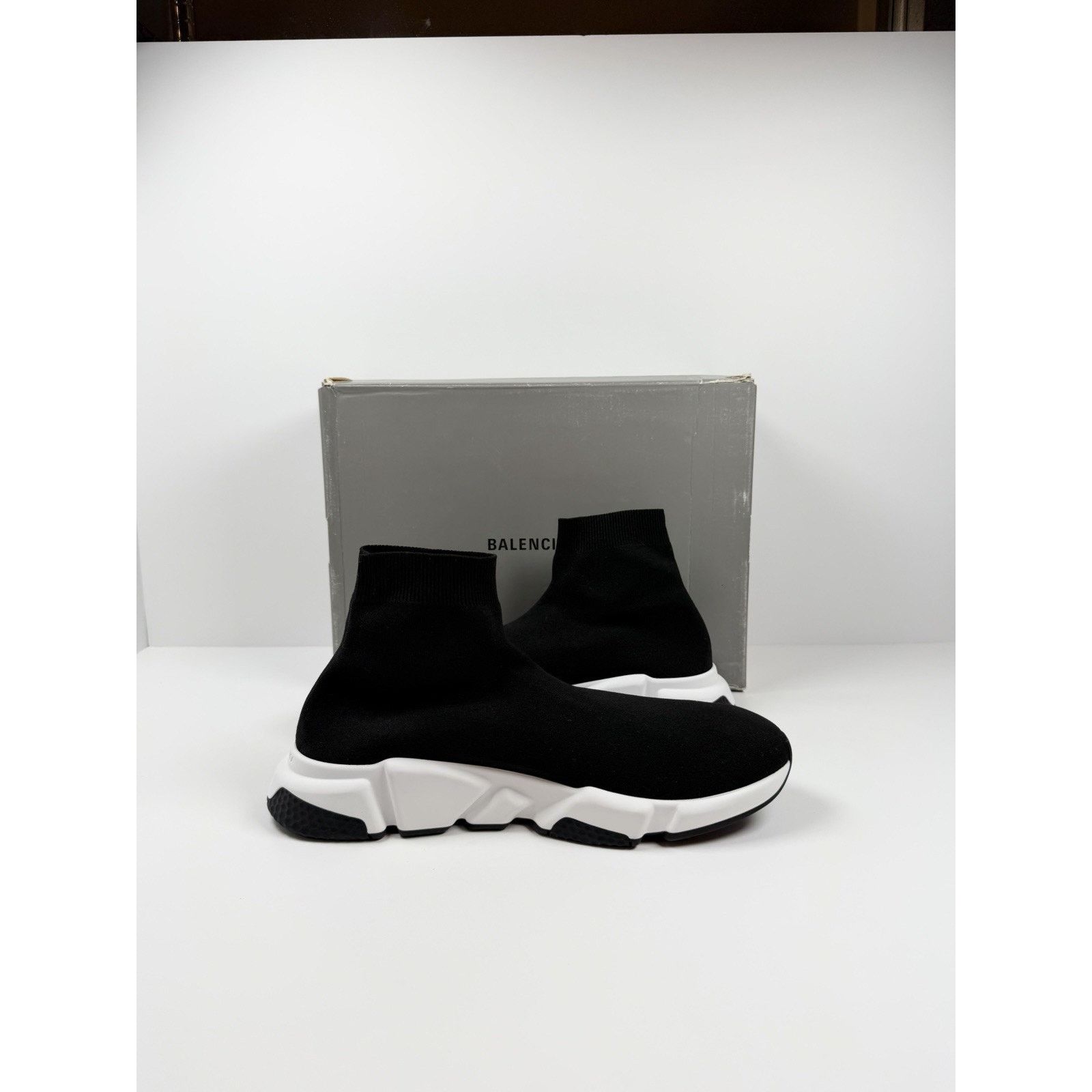 Balenciaga Size 46EU/13US - Balenciaga Speed Black White Graffiti NEW! Size US 13 / EU 46 - 5 Thumbnail