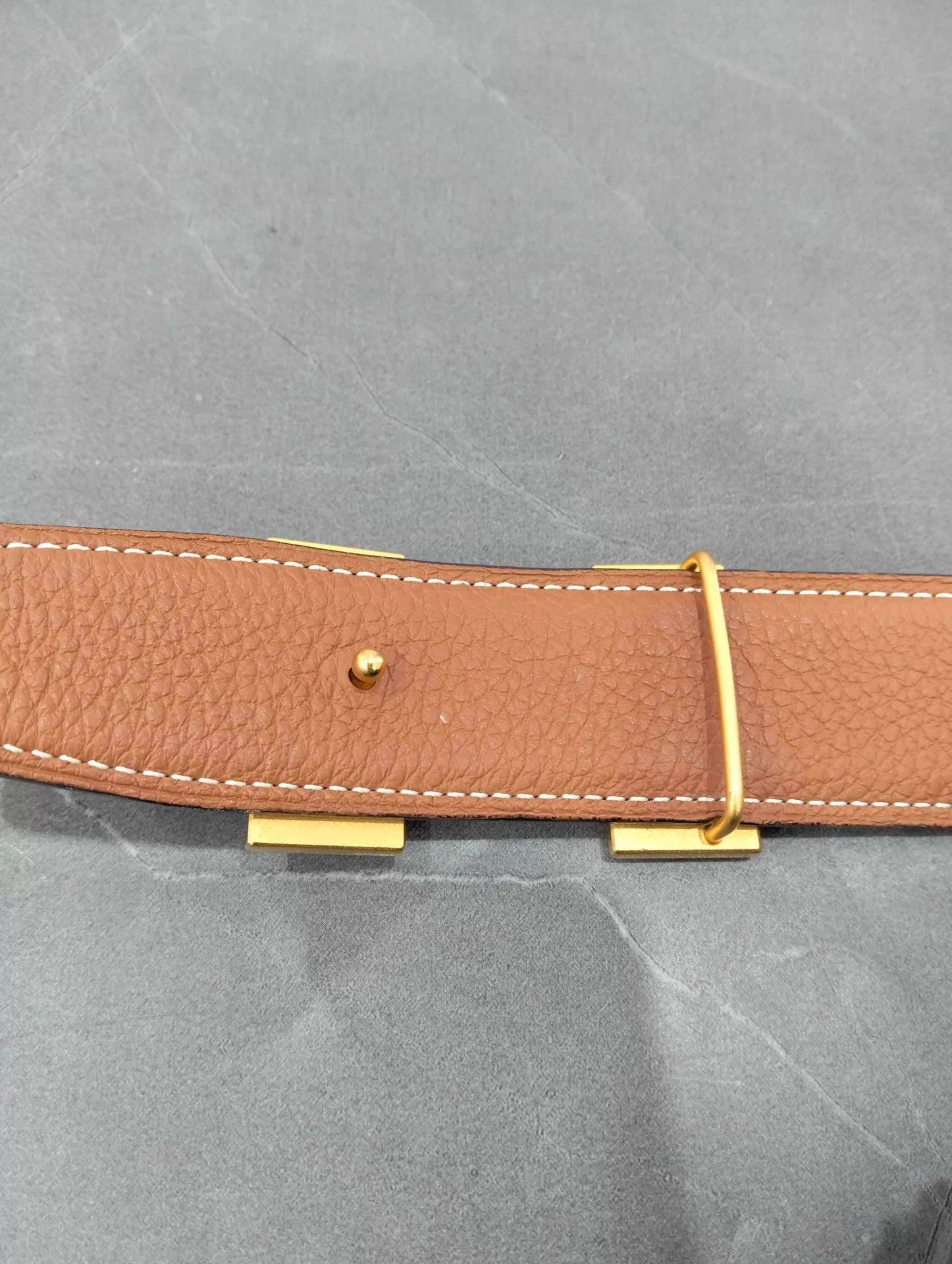 Hermes HERMES Double Calfskin Belt 3.2cm x 85cm 95 New Size ONE SIZE - 3 Thumbnail