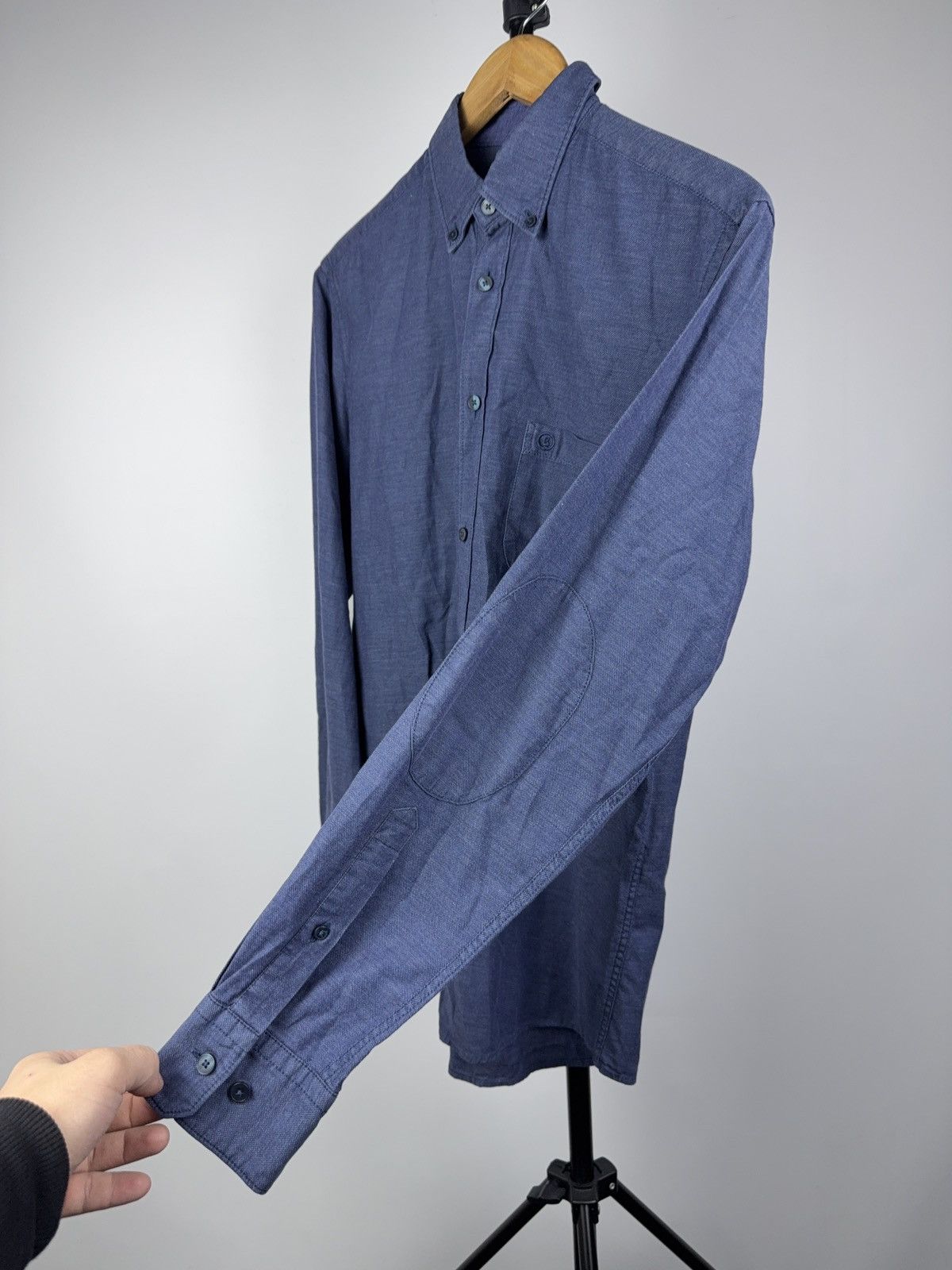 Bogner Luxury Bogner Blue Cotton Shirt Tessitura Monti Fabric 39 M Size US M / EU 48-50 / 2 - 10 Thumbnail