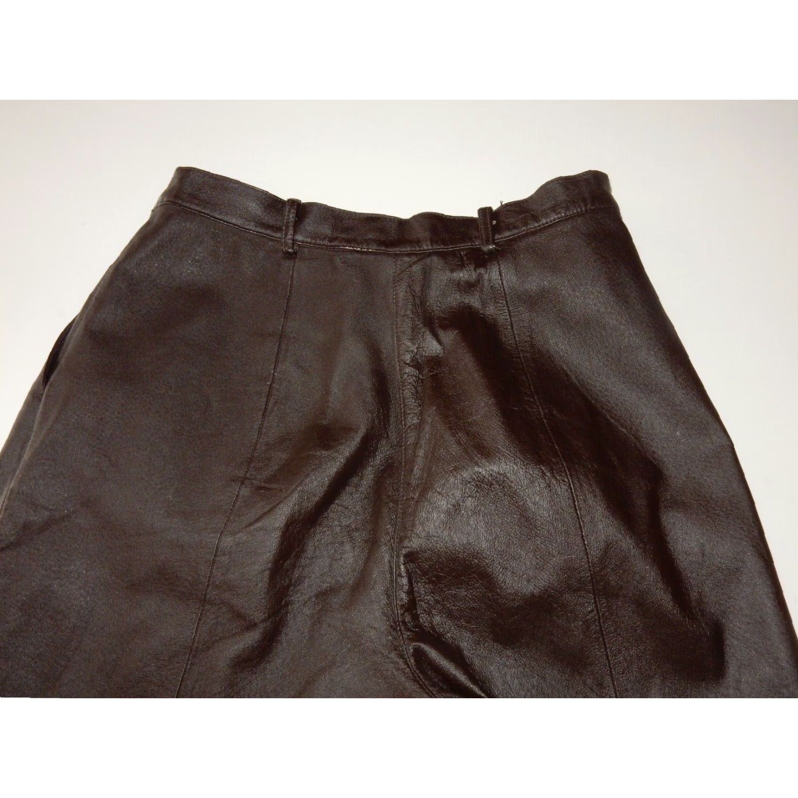 Vintage VINTAGE Forenza Genuine Leather Pleated Chino Pants Size 16 (32x30) Brown Womens Size 38" / US 16 / IT 52 - 2 Thumbnail