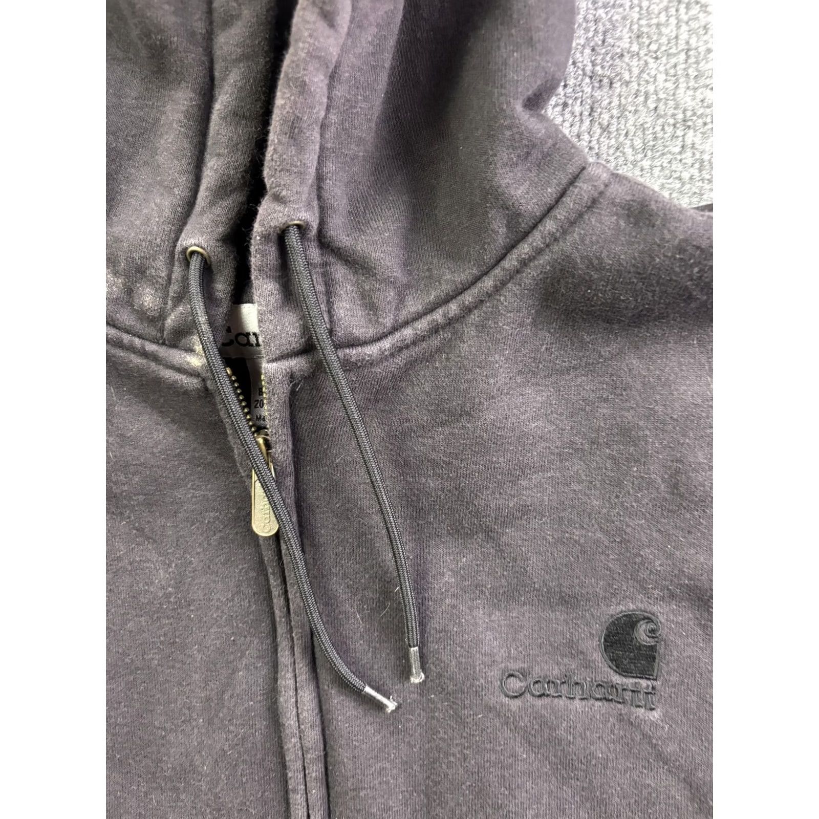 Carhartt Carhartt Hoodie Mens 2XLT Black Full Zip Fleece Sweatshirt Logo Chest K185 Size US XXL / EU 58 / 5 - 2 Thumbnail