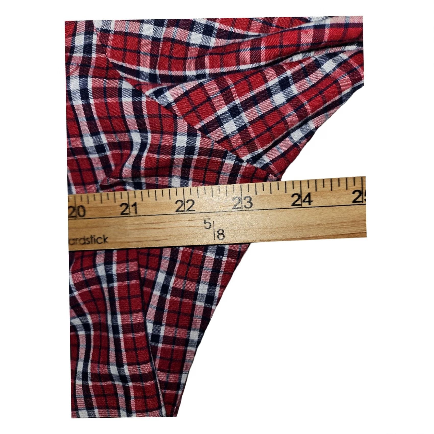 Wrangler Wrangler Shirt Men's L Red Plaid Pearl Snap Cowboy Western Short Sleeve Cotton Polyester Pocketed Casual Regular Fit Size US L / EU 52-54 / 3 - 3 Thumbnail