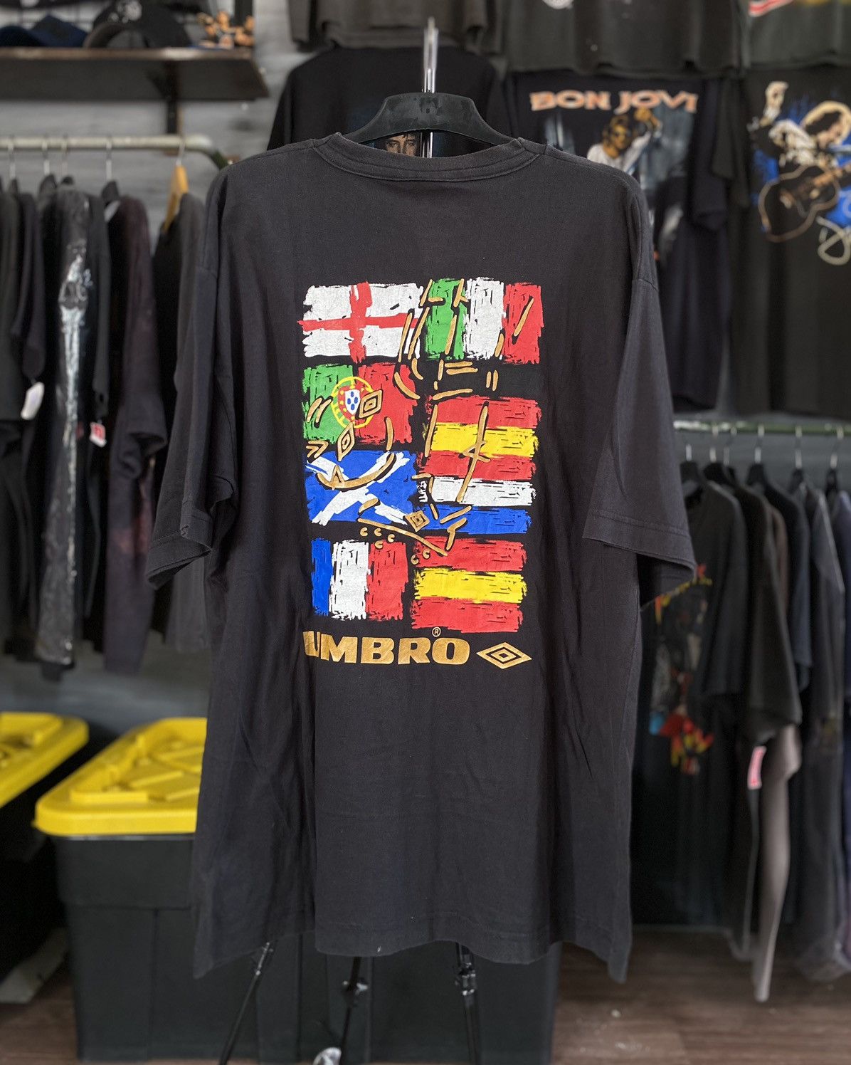UEFA × Umbro Tshirt Umbro Uefa Football Euro 1994 Engalnd Vintage Vtg 90s Size US L / EU 52-54 / 3 - 1 Thumbnail