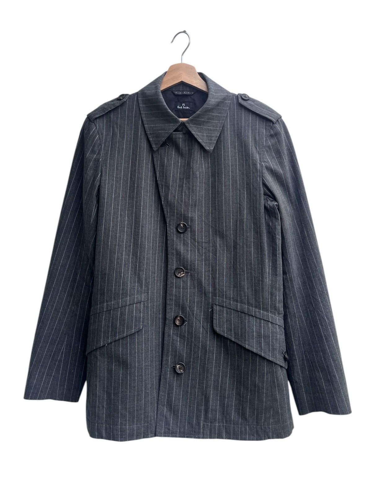Paul Smith Paul Smith Cotton Pinstripe Napoleon Jacket Size US L / EU 52-54 / 3 - 3 Thumbnail