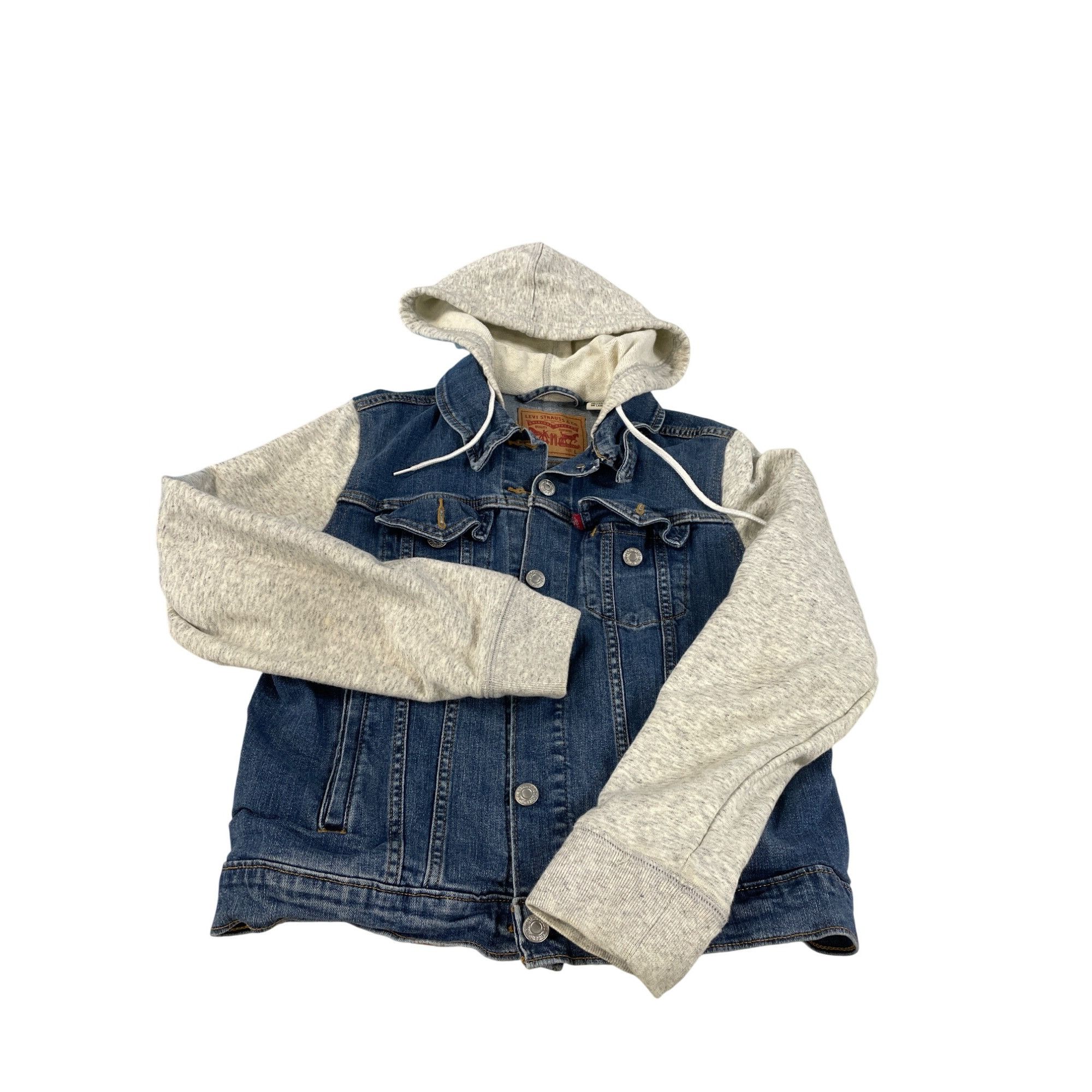 Levi's Levis Strauss Trucker womans Denim Jacket With Gray Hoodie S Size L / US 10 / IT 46 - 1 Thumbnail