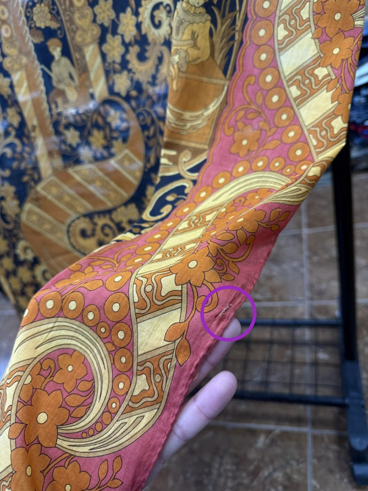 Salvatore Ferragamo 🇮🇹 Vintage 90s Salvatore Ferragamo Silk Scarf Baroque Italy Size ONE SIZE - 17 Thumbnail