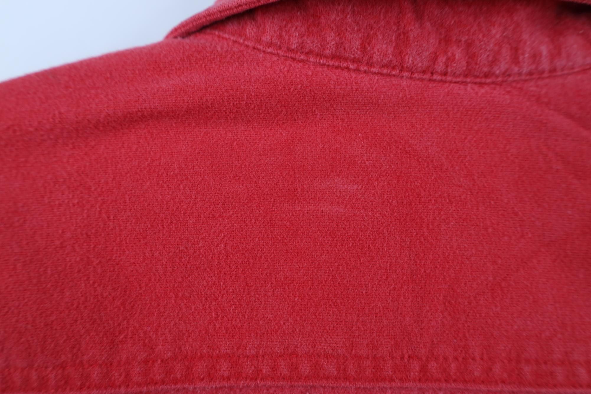 Vintage Vintage 70s Streetwear Chamois Cloth Button Shirt Red Size US XL / EU 56 / 4 - 9 Thumbnail