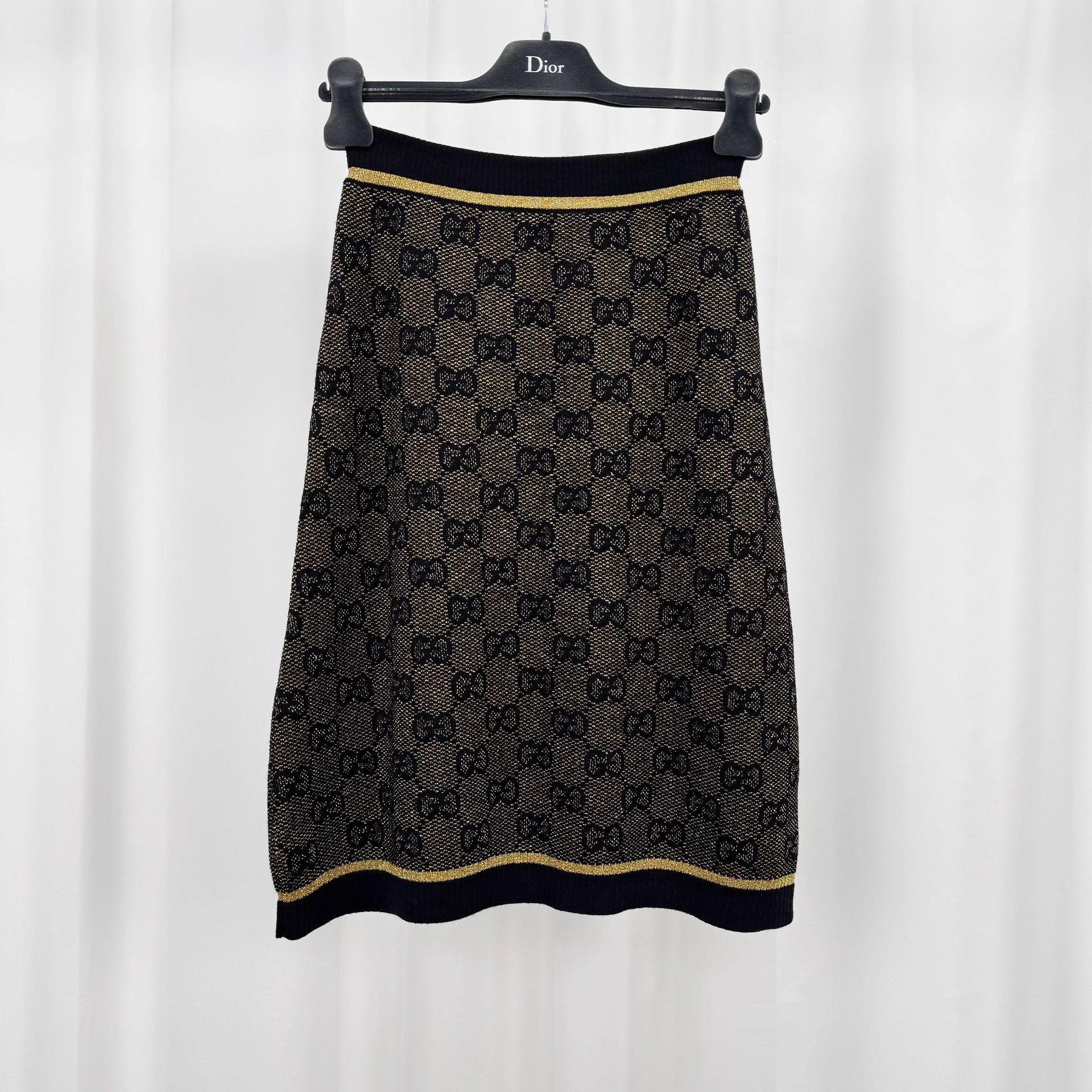 Gucci Gucci GG Monogram Wool Knit Skirt XS Size 27" / US 4 / IT 40 - 1 Thumbnail