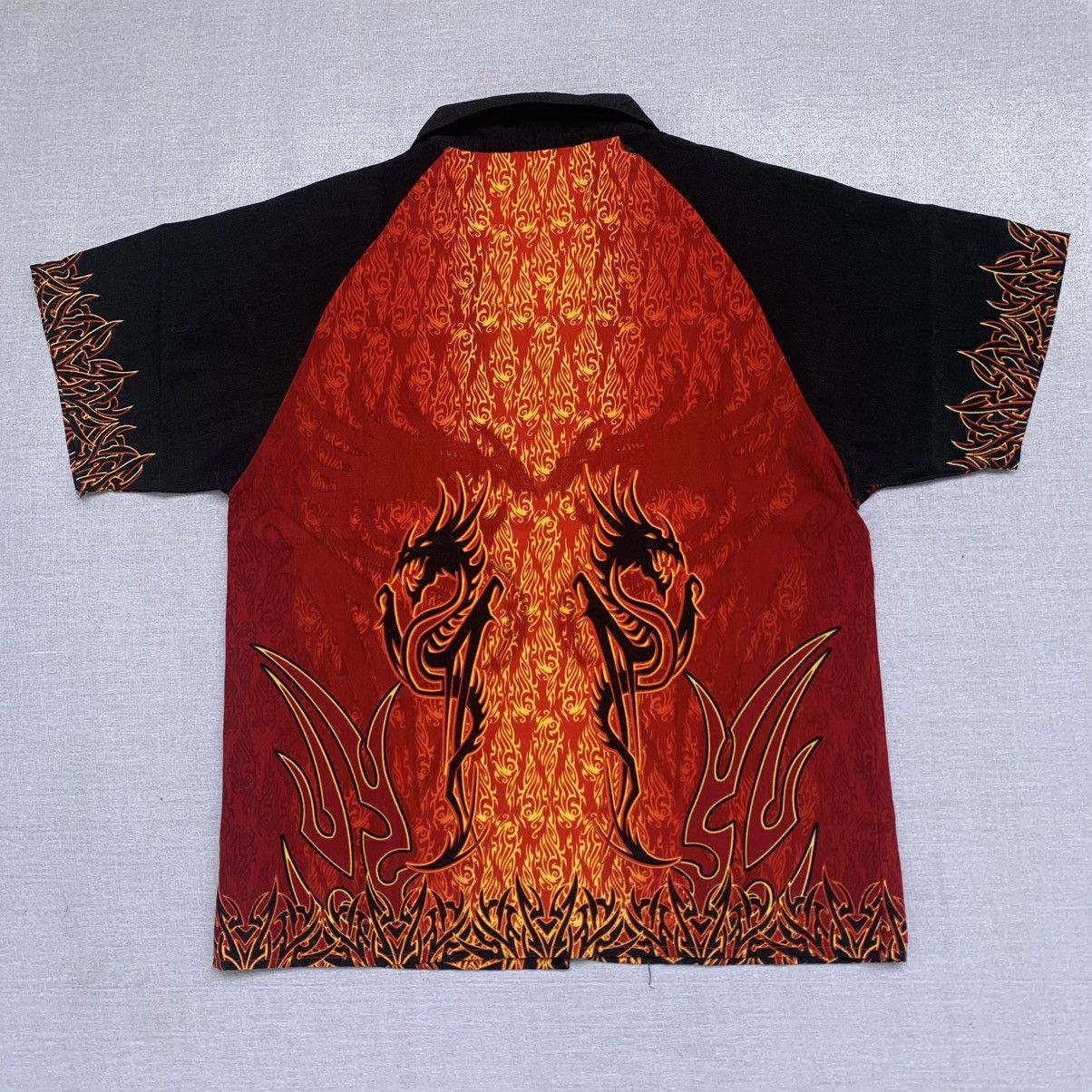 Japanese Brand Y2k printing flame shirt button affliction sunsurf Size US S / EU 44-46 / 1 - 2 Thumbnail