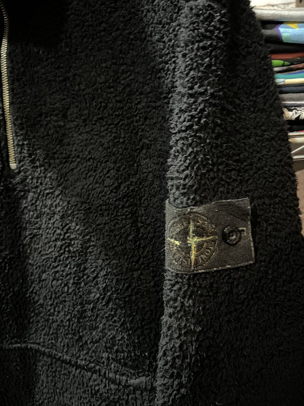 Vintage Stone Island Halfzip Fleece Sweatshirt Bootleg 90s Size US L / EU 52-54 / 3 - 3 Thumbnail