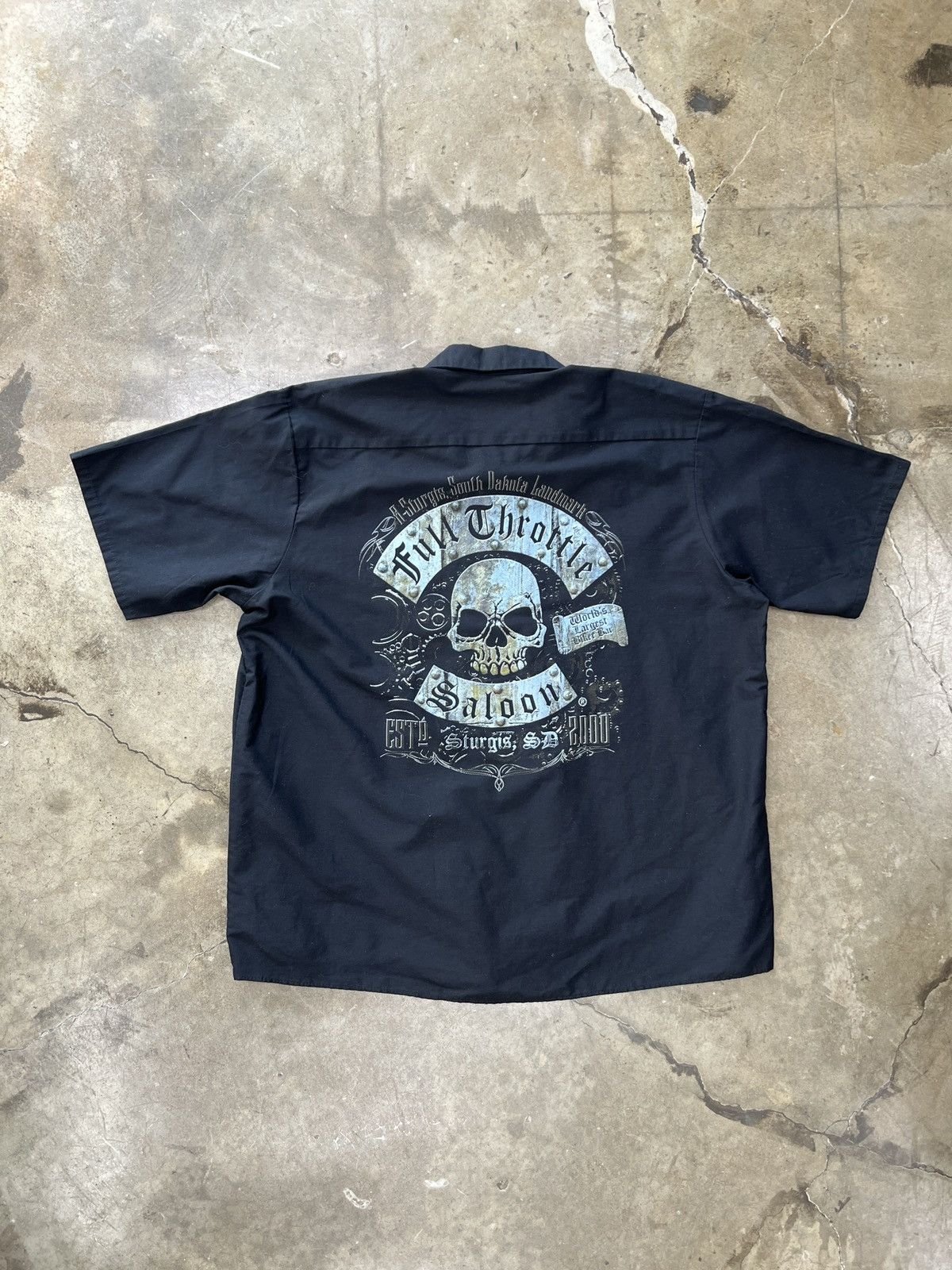 Harley Davidson × Vintage Vintage Full Throttle Saloon Sturgis Skull Pocket Button 3XL Size US XXL / EU 58 / 5 - 2 Thumbnail