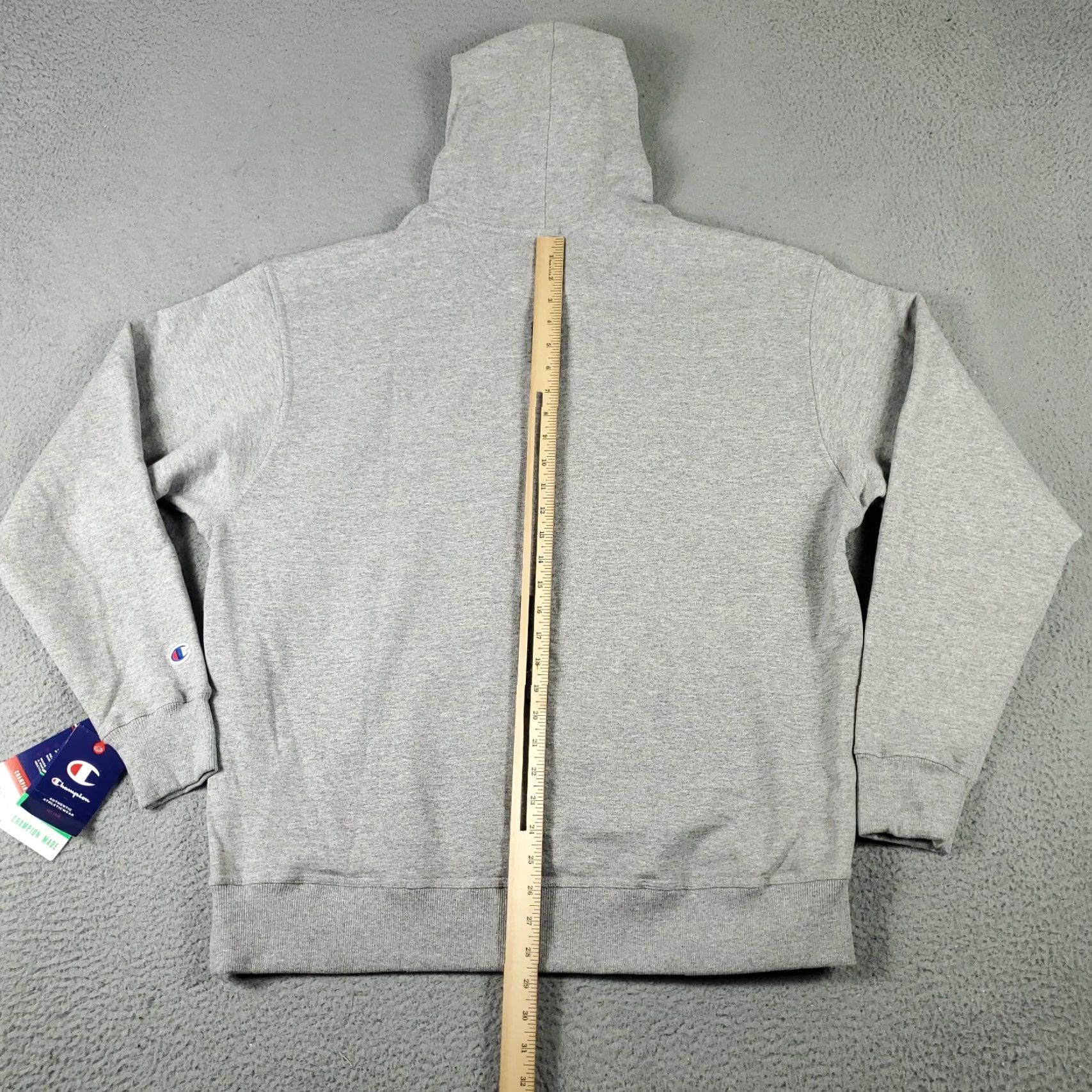 Champion Champion Gray Hoodie Mens XL Pullover Sweatshirt Adjustable Fleece Logo Casual Sports Size US XL / EU 56 / 4 - 6 Thumbnail