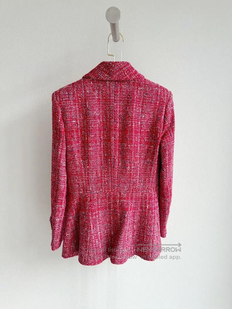 Chanel Chanel 19p red twill tweed jacket Size XXS / US 00 / IT 34 - 4 Thumbnail