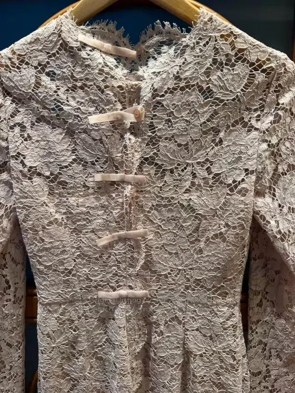 Valentino Valentino Light pink lace dress Size S / US 4 / IT 40 - 4 Thumbnail