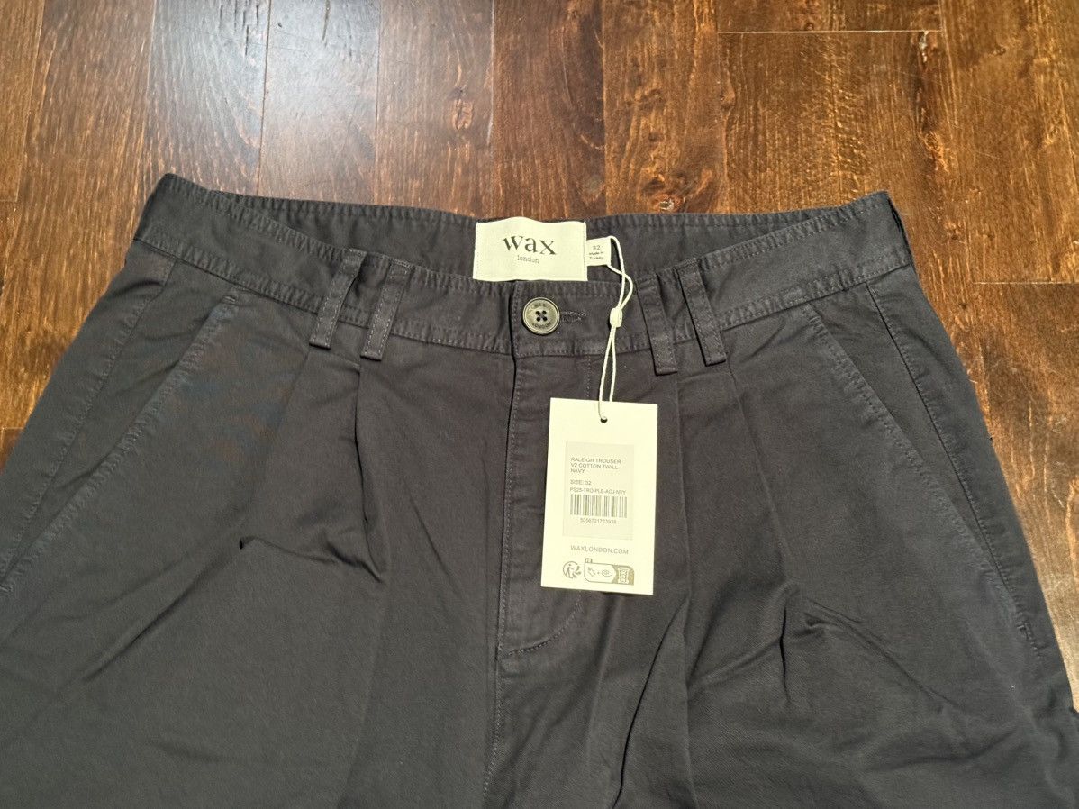 Wax London Wax London Raleigh Cotton Pleated Trousers Size US 32 / EU 48 - 4 Thumbnail