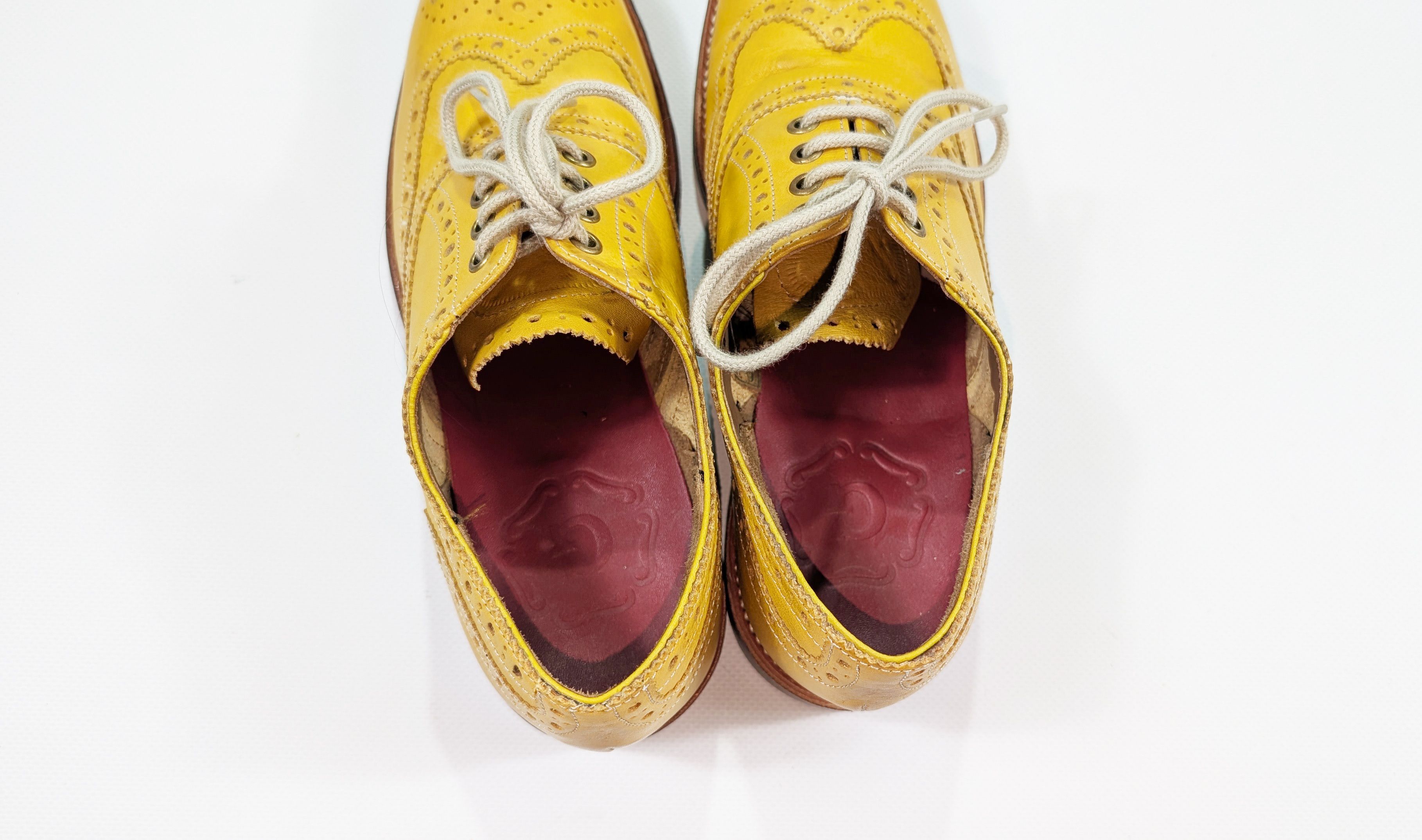Grenson Grenson England Yellow Leather Lace Up Brogues Size UK5 Size US 7.5 / IT 37.5 - 5 Thumbnail