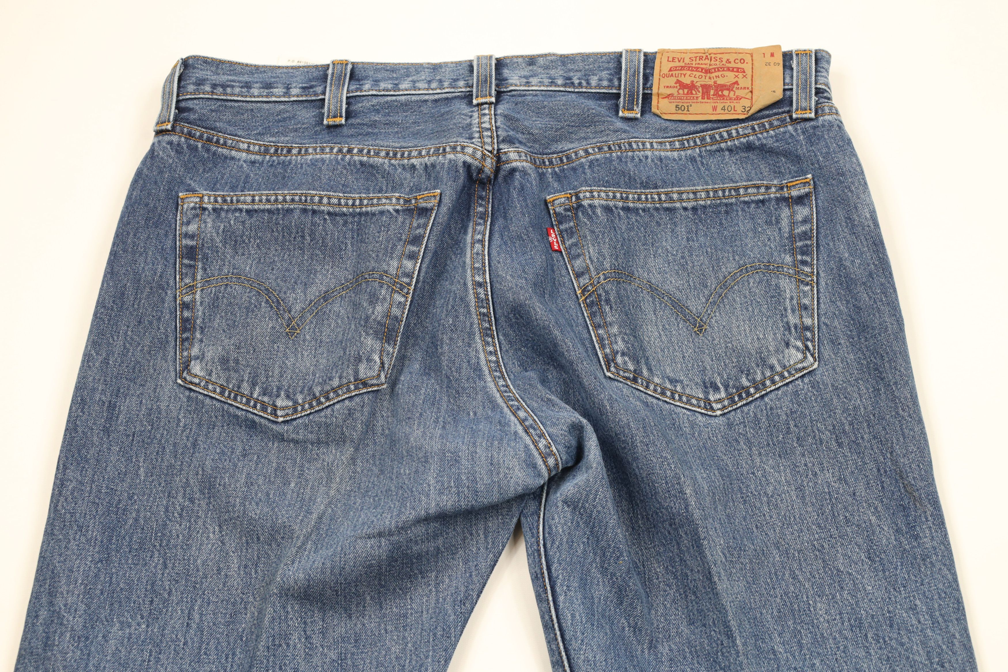 Levi's × Vintage Vintage Y2K Levis 501xx Original Fit Button Fly Jeans Blue Size US 40 / EU 56 - 10 Thumbnail