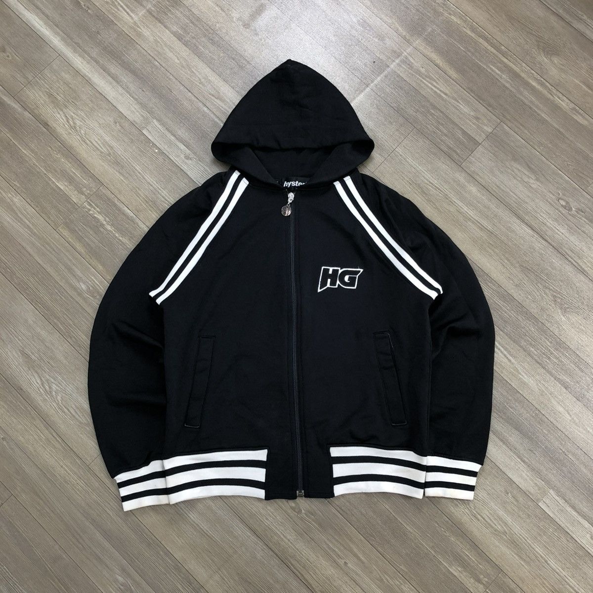 Hysteric Glamour × Japanese Brand 1990s Hysteric Glamour HG Spell Out Big Logo Zip Hoodie Size US S / EU 44-46 / 1 - 15 Thumbnail