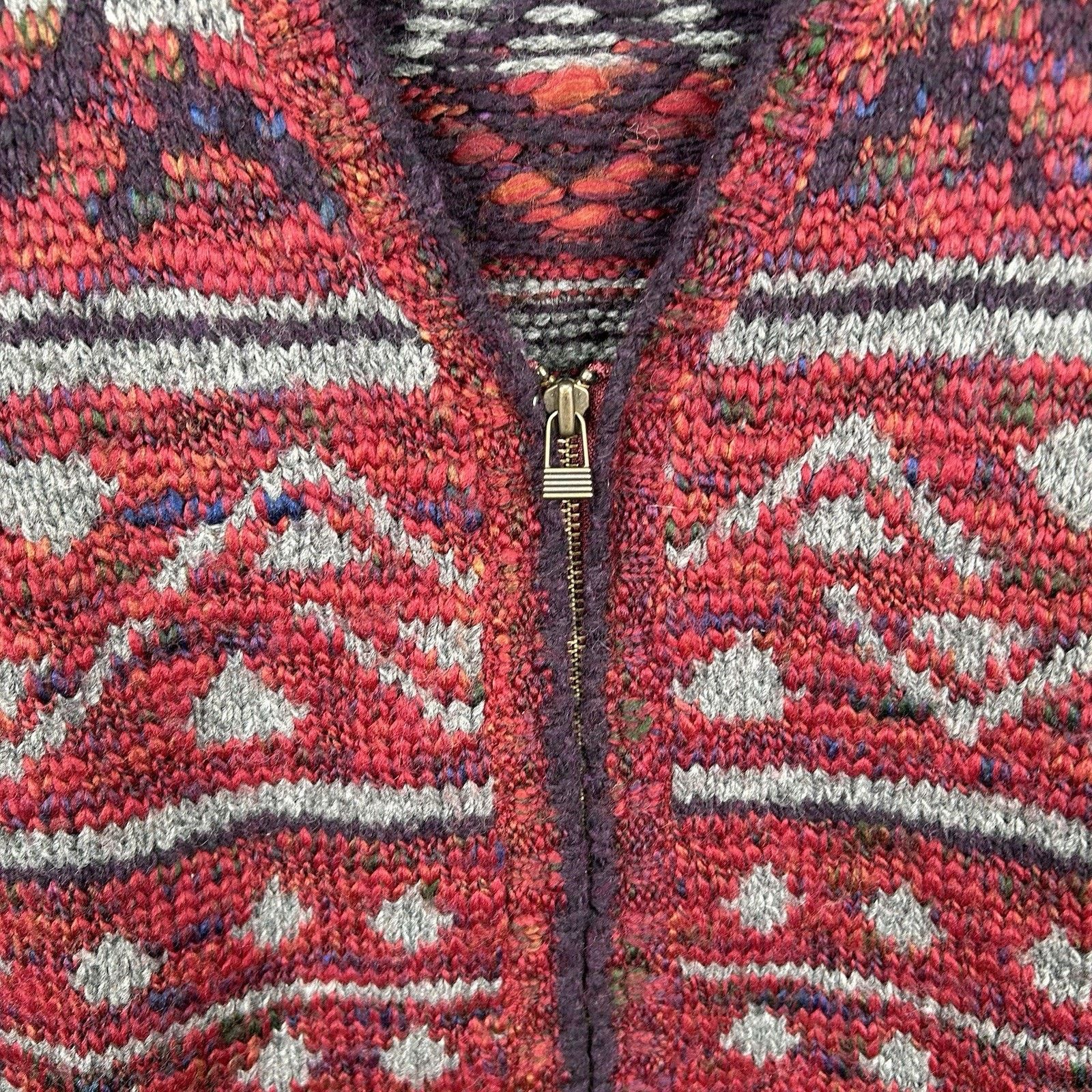 & Other Stories Vintage St. John’s Bay Aztec Style Zip-Up Sweater Vest Large Size L / US 10 / IT 46 - 2 Thumbnail