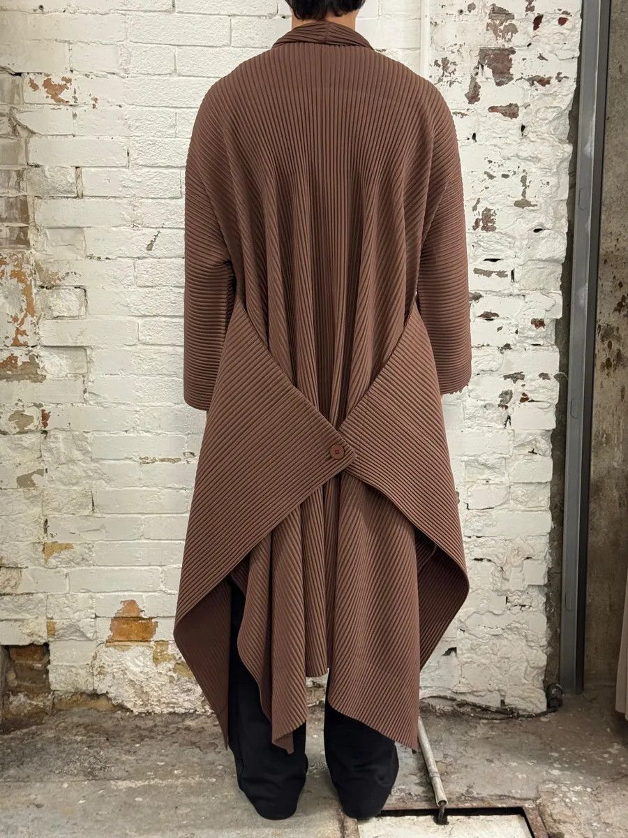 Issey Miyake Issey Miyake Brown Plissed Jacket Size US M / EU 48-50 / 2 - 2 Thumbnail