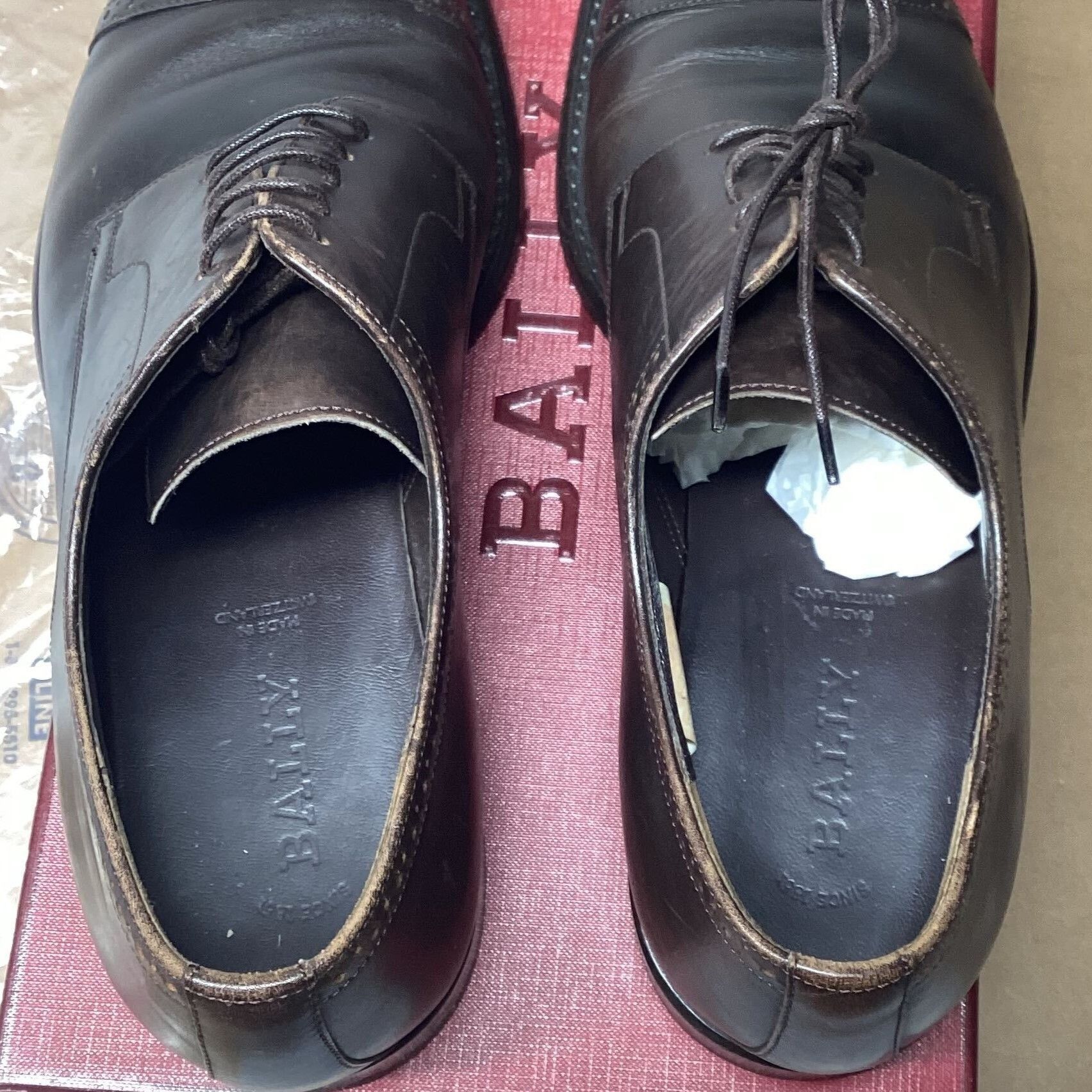 Bally Bally Cango Moka Leather Oxford Shoes US 10.5 Pre-owned Size US 10.5 / EU 43-44 - 8 Thumbnail