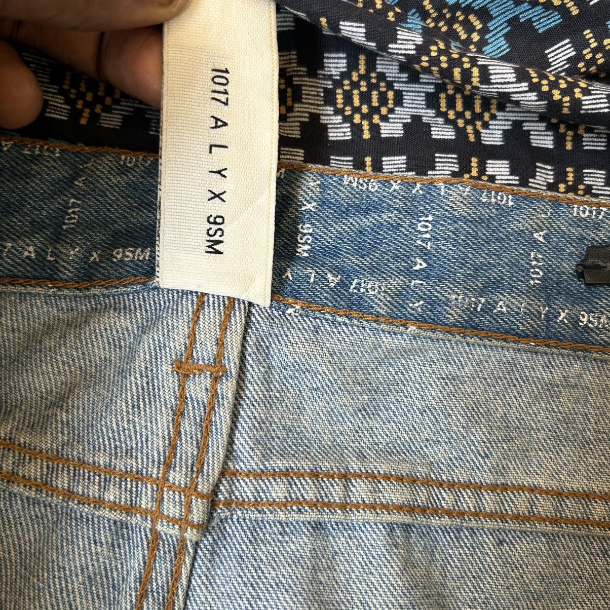 1017 ALYX 9SM MMW x 1017 Alyx 9SM Check Logo Cargo Denim Light Blue Size US 34 / EU 50 - 9 Thumbnail