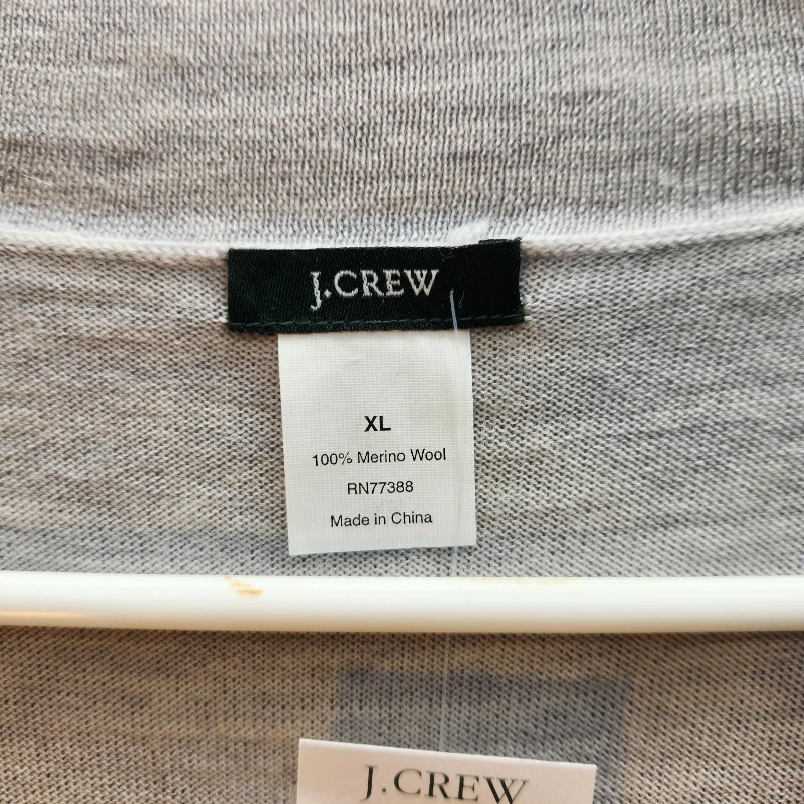 J.Crew J Crew 100% Merino Wool Grey Cardigan Size XL NWT Size XL / US 12-14 / IT 48-50 - 7 Thumbnail