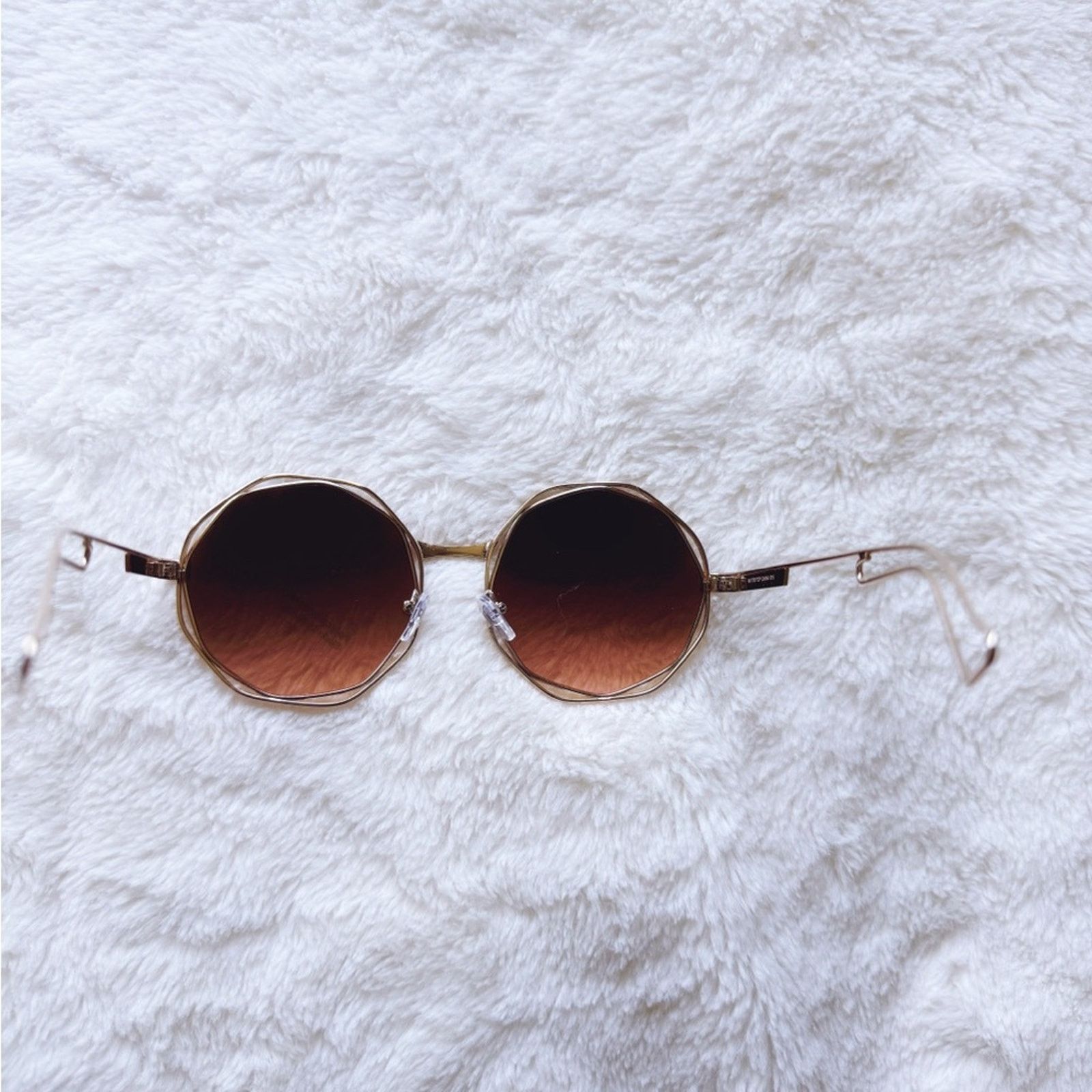 Other Seraphina Brown Geometric Sunglasses Size ONE SIZE - 10 Thumbnail