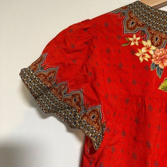 Farm Rio FARM Rio Red Floral Bohemian Kimono Dress – XS (PP) Size XS / US 0-2 / IT 36-38 - 6 Thumbnail
