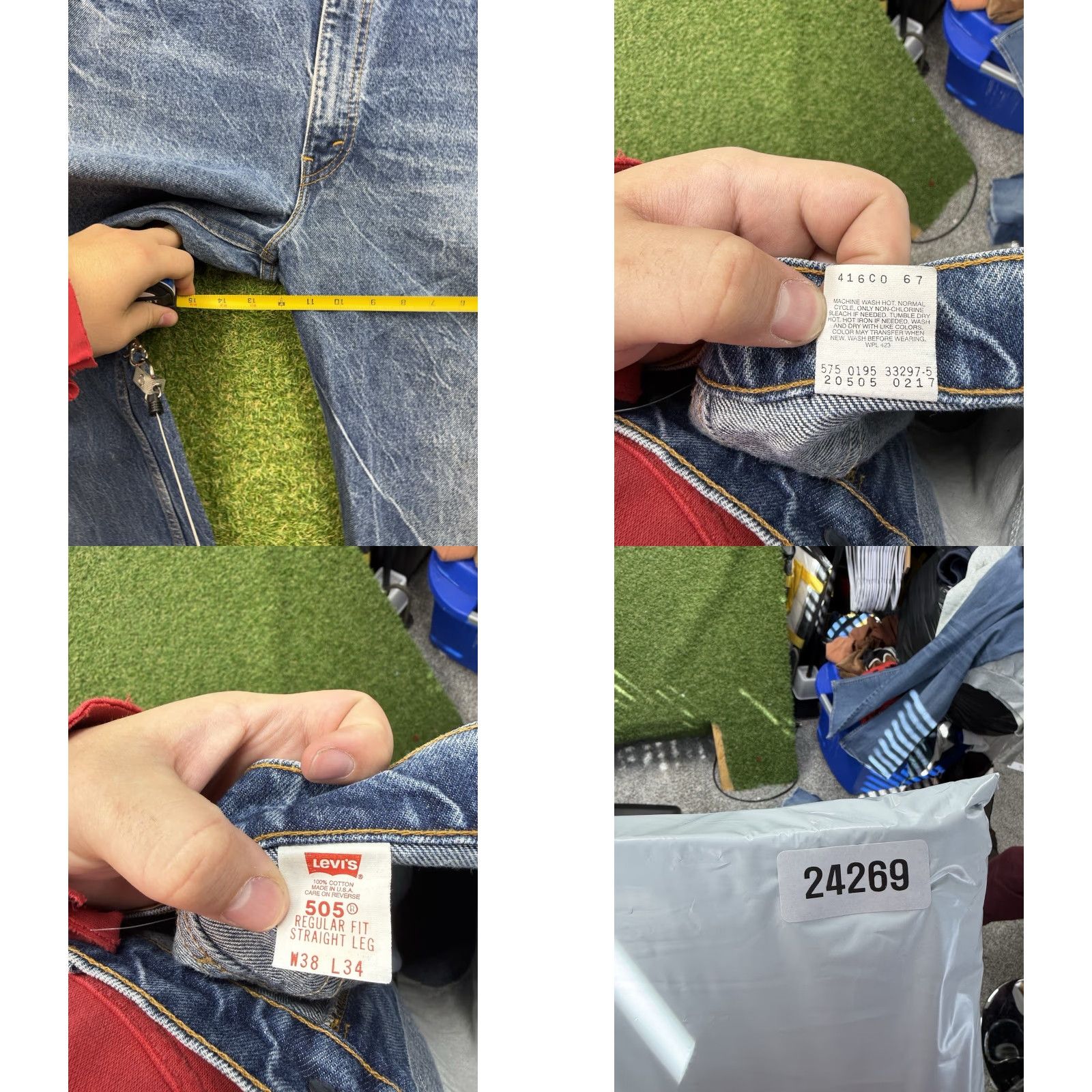Levi's VINTAGE Levi's 505 Jeans Mens 38x34 Medium Wash Denim Distressed 90s Straight Pockets 5-Pocket Mens blue Levi's 500 Series 90s Size US 38 / EU 54 - 8 Thumbnail