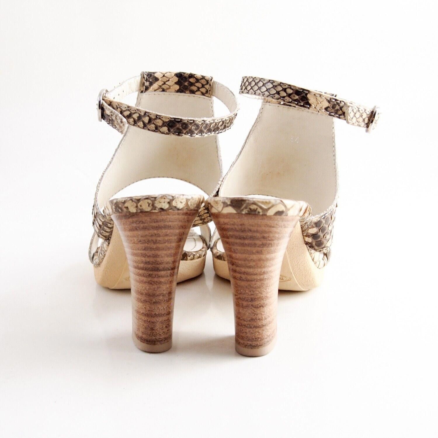 Tod's TODs Strappy Sandals Brown Python Snakeskin US 6 EU 36 Size US 6 / IT 36 - 5 Thumbnail