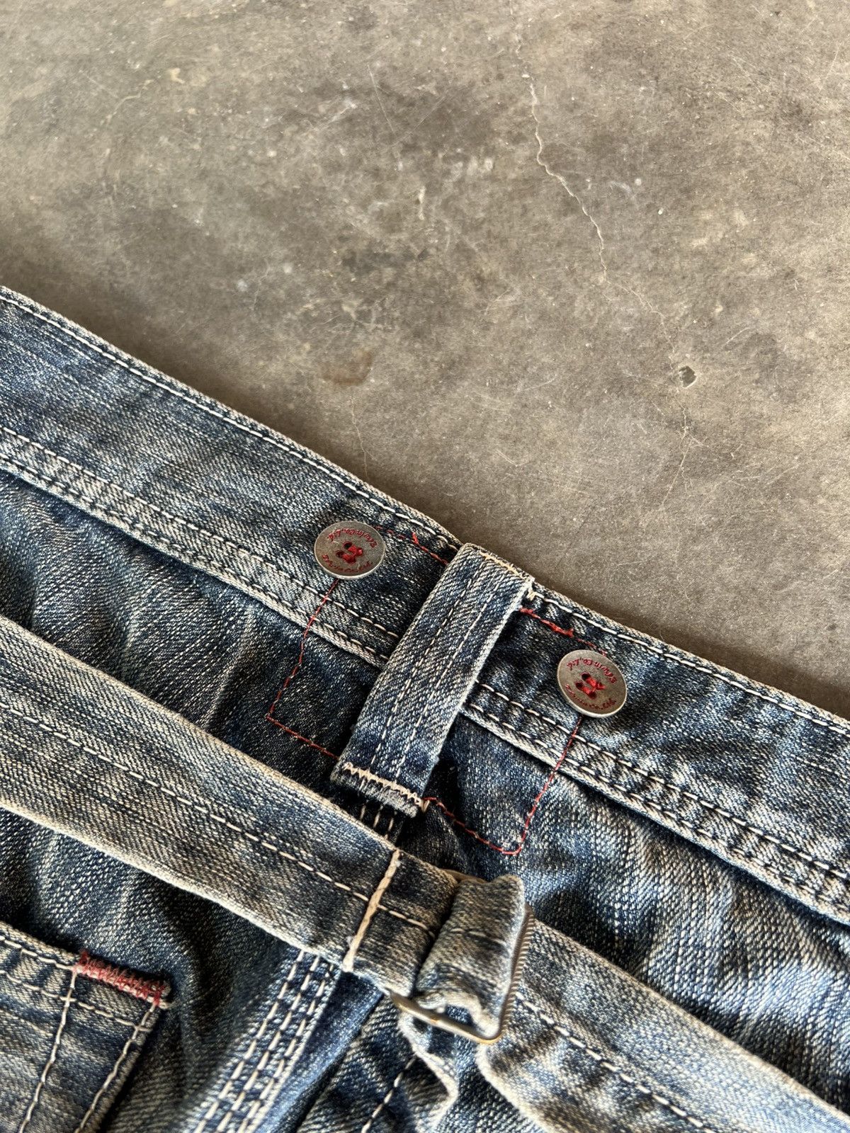 Edwin 💥Flare💥Edwin 503 Blue Trip Backle Back Jean Size US 30 / EU 46 - 22 Thumbnail