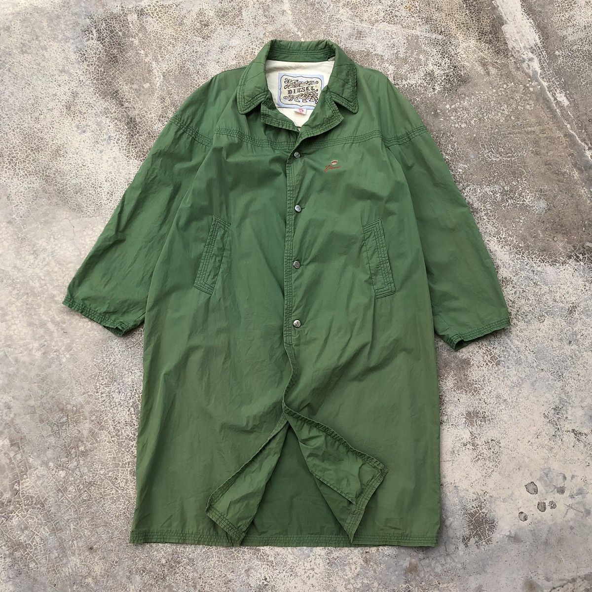 Diesel × Vintage DIESEL Embroidery Logo Light Long Jacket Size US M / EU 48-50 / 2 - 1 Thumbnail
