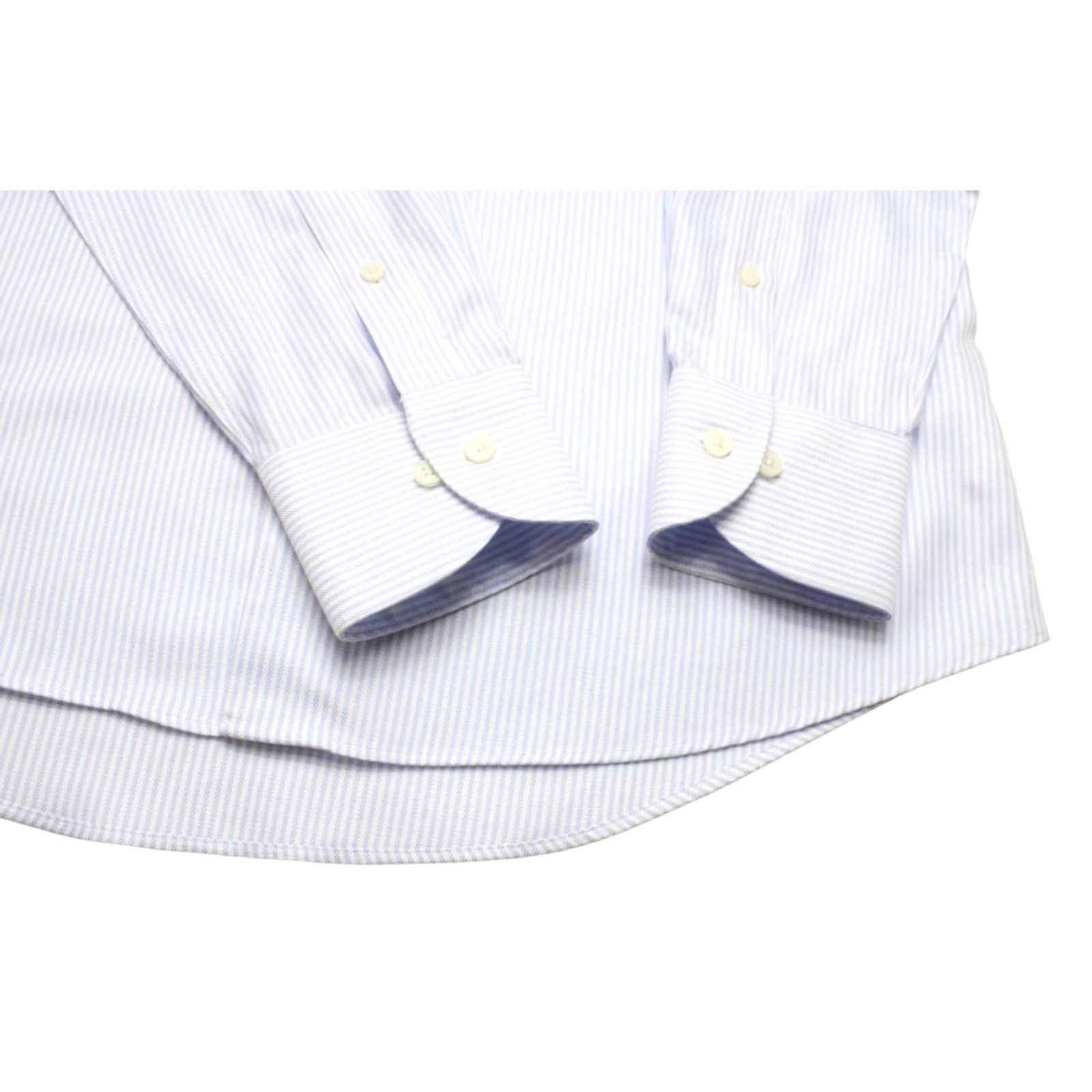 Suitsupply Suitsupply Dress Shirt Men 41 / 16 Cutaway Button-Up Extra Slim Fit Blue Pinstripe Formal Shirt Size 42R - 7 Thumbnail
