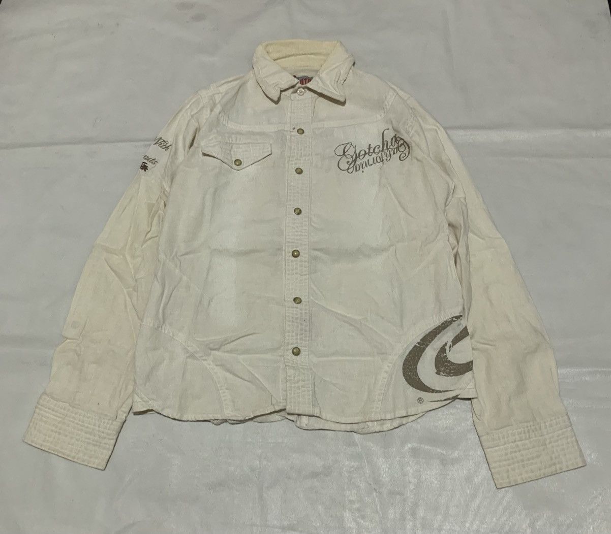Vintage Gotcha Covered Denim White Shirt