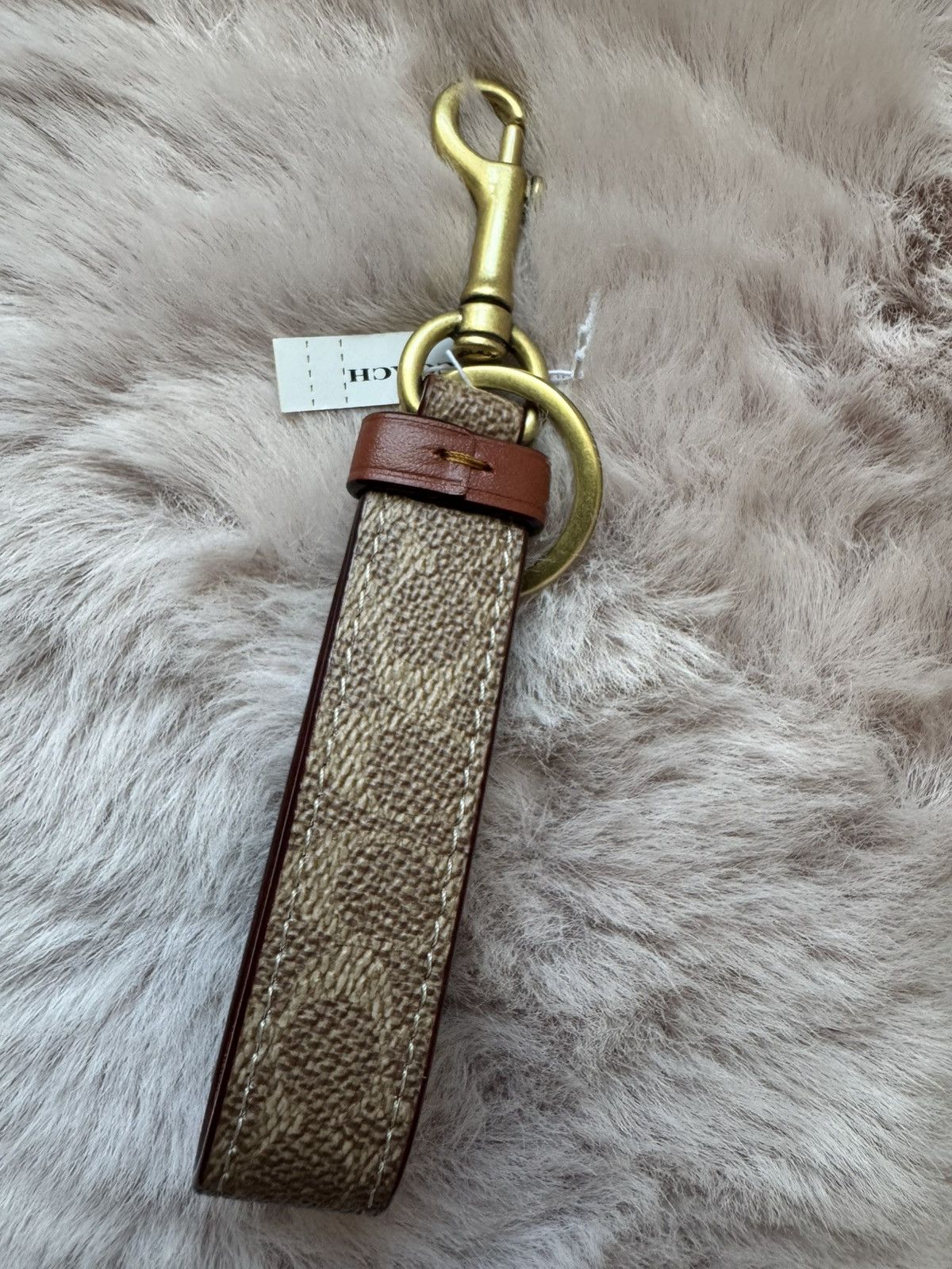 Coach Coach Signature Charm Loop Keychain 33087 Size ONE SIZE - 2 Thumbnail
