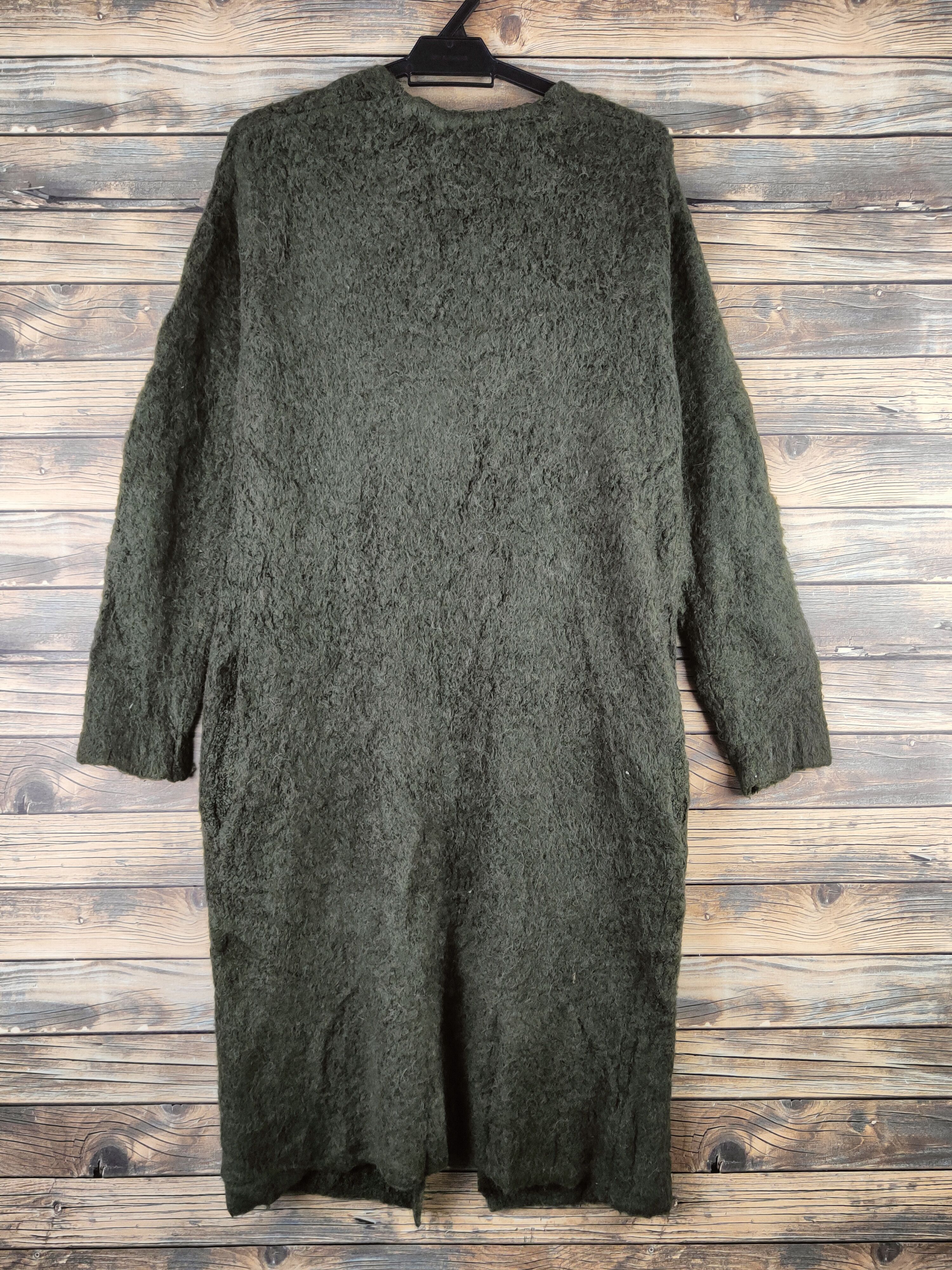 Japanese Brand DL as know as de base Olive Knitwear Long Cardigans #46-602 Size M / US 6-8 / IT 42-44 - 8 Thumbnail