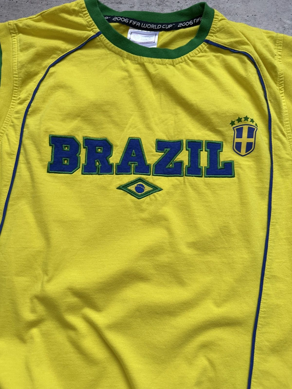 Vintage 2006 Brazil World Cup Vintage Y2K Tank Top Size US XXL / EU 58 / 5 - 5 Thumbnail
