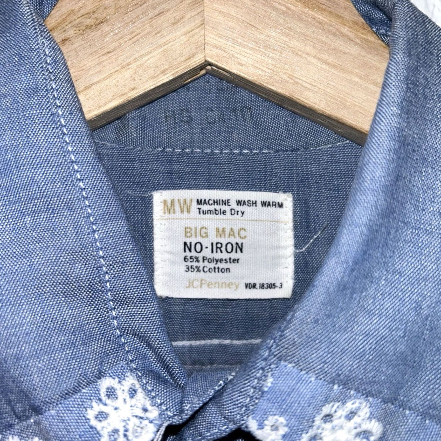 JCPenney VINTAGE JCPenney Big Mac Selvedge Button Up Blue Shirt Women’s M Size M / US 6-8 / IT 42-44 - 4 Thumbnail